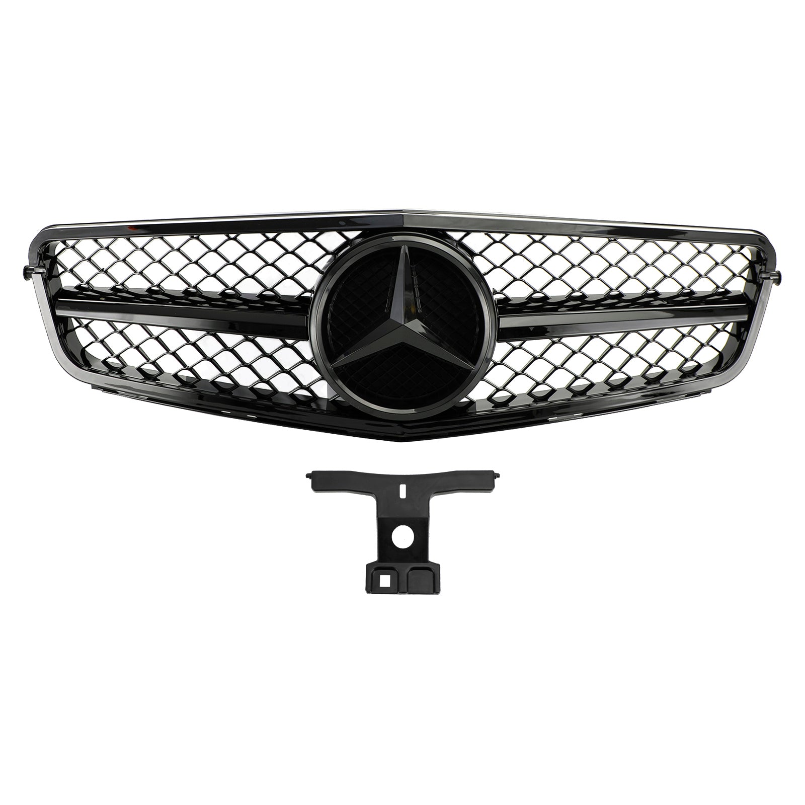 C-Class Benz W204 C300 C350 2008-2014 C63 Style Gloss Black Grill Grille