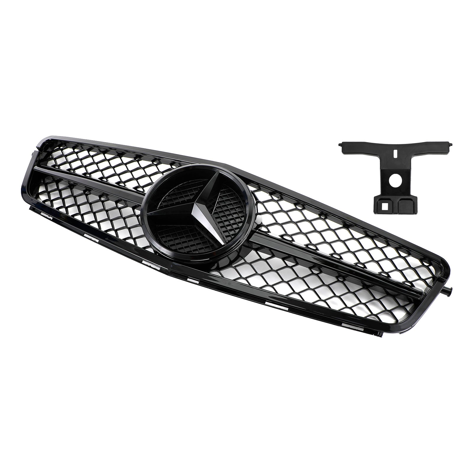 C-Class Benz W204 C300 C350 2008-2014 C63 Style Gloss Black Grill Grille