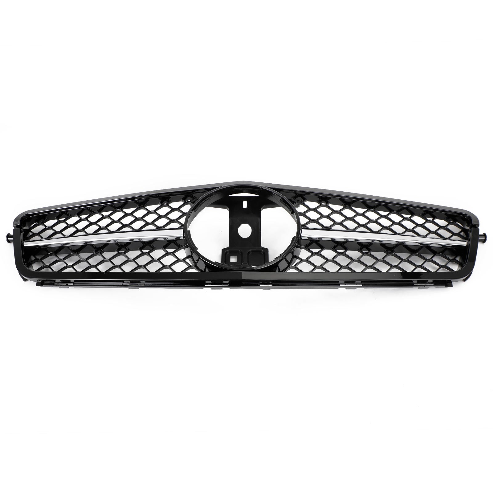 2008-2014 W204 C-Class BENZ ABS Gloss Black Chrome Front Bumper Grille Generic