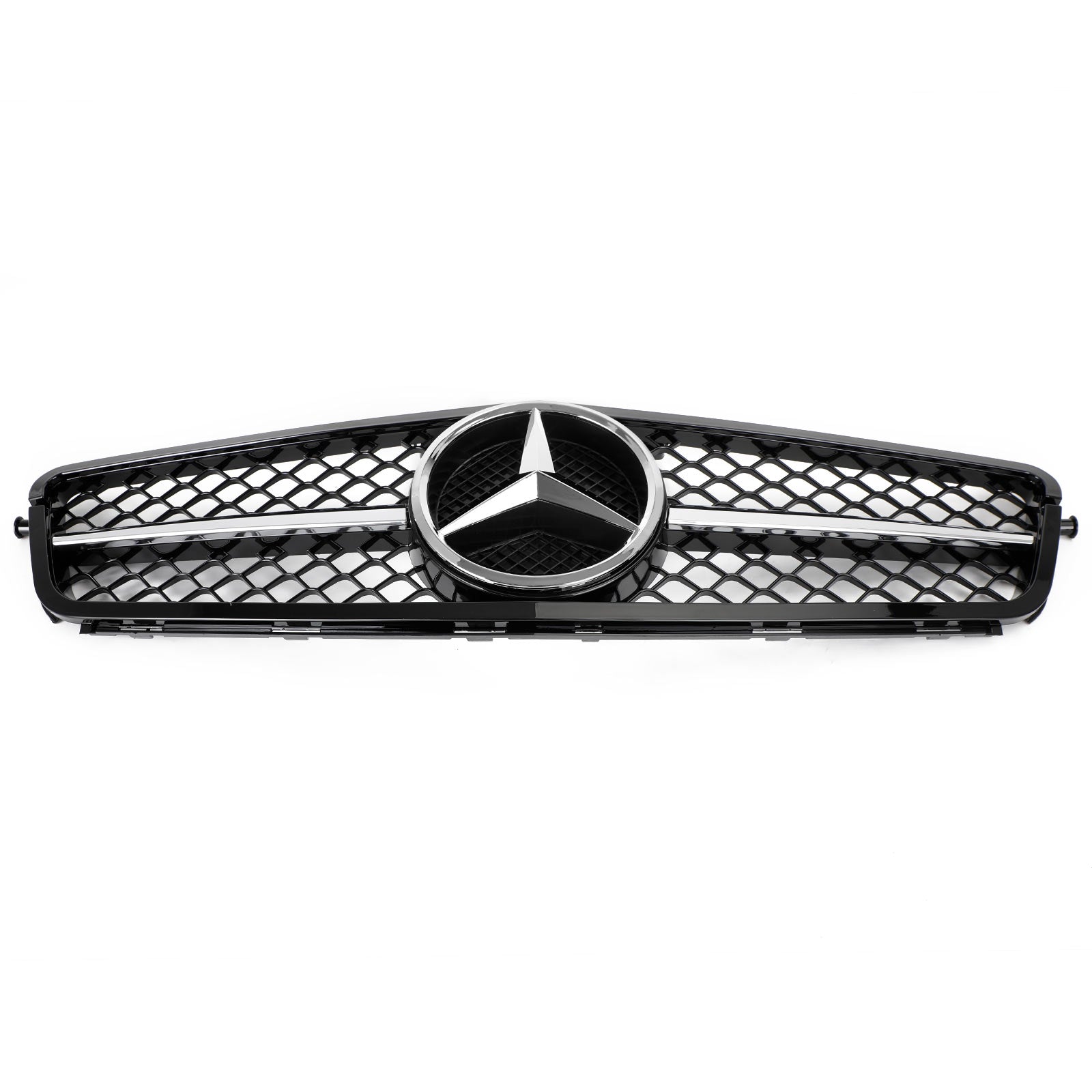 2008-2014 W204 C-Klasse BENZ ABS Glanzend Zwart Chroom Voorbumper Grille Generiek