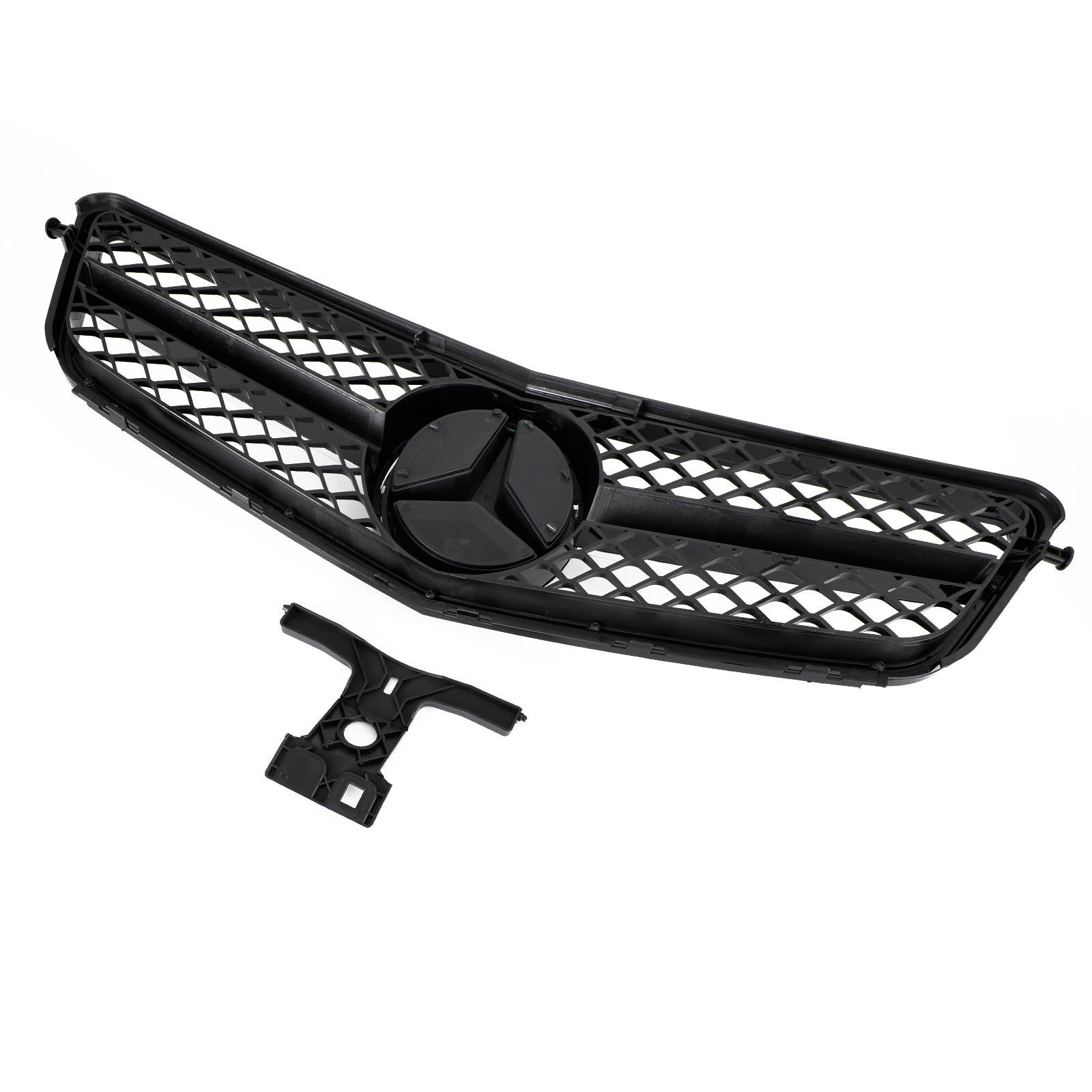 2008-2014 W204 C-Klasse BENZ ABS Glanzend Zwart Chroom Voorbumper Grille Generiek