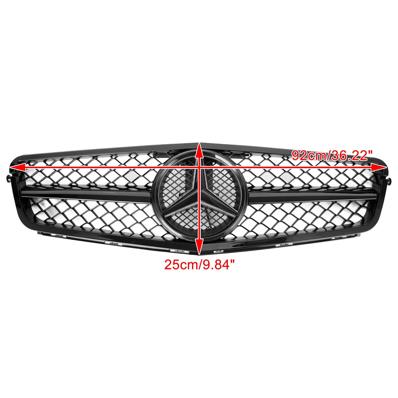Clase C Benz 2008-2014 W204 Parrilla de parachoques delantera AMG con LED C300 C350