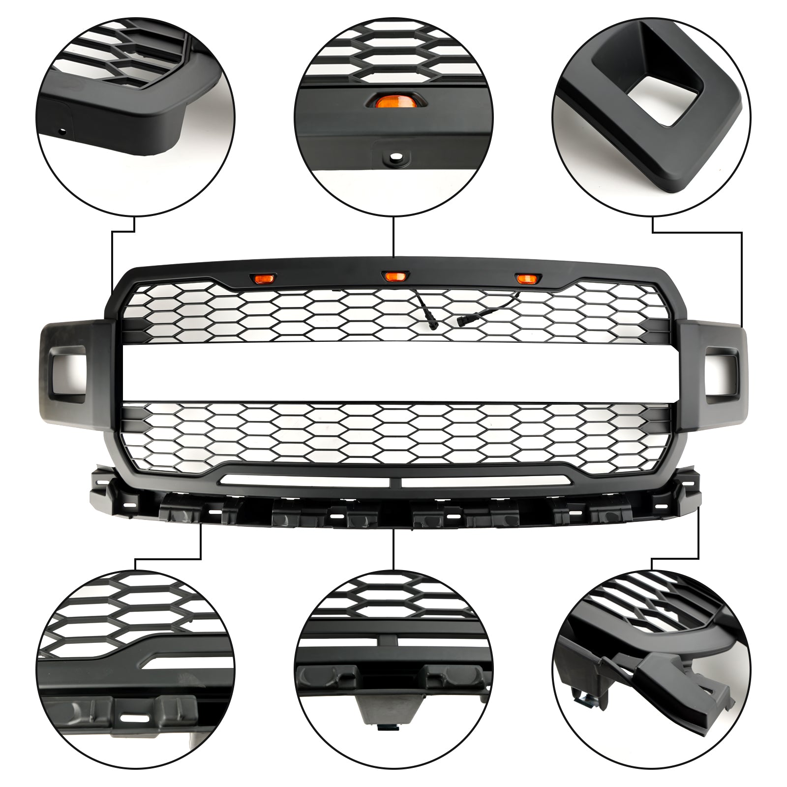 Ford F150 Super Duty 2018-2020 Med LED främre stötfångargrill