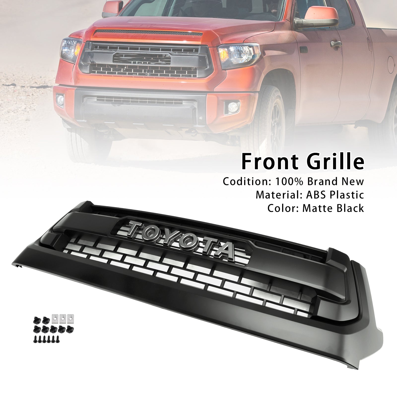 2014-2018 Toyota Tundra TRD PRO Matte Black Honeycomb Front Grill Grille