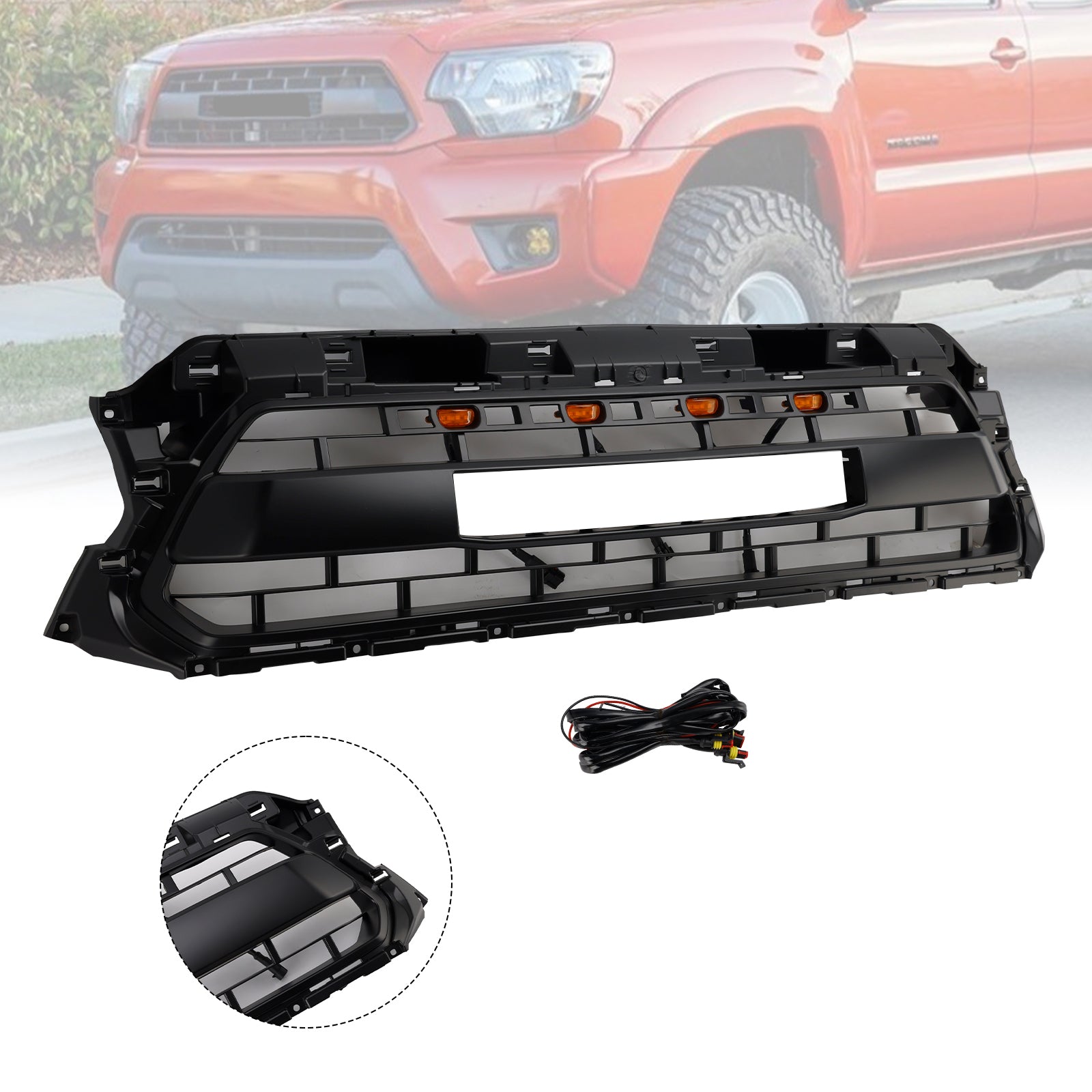 Grille de calandre avant en nid d'abeille pour Toyota Tacoma TRD PRO 2012-2015 PTR54-35150