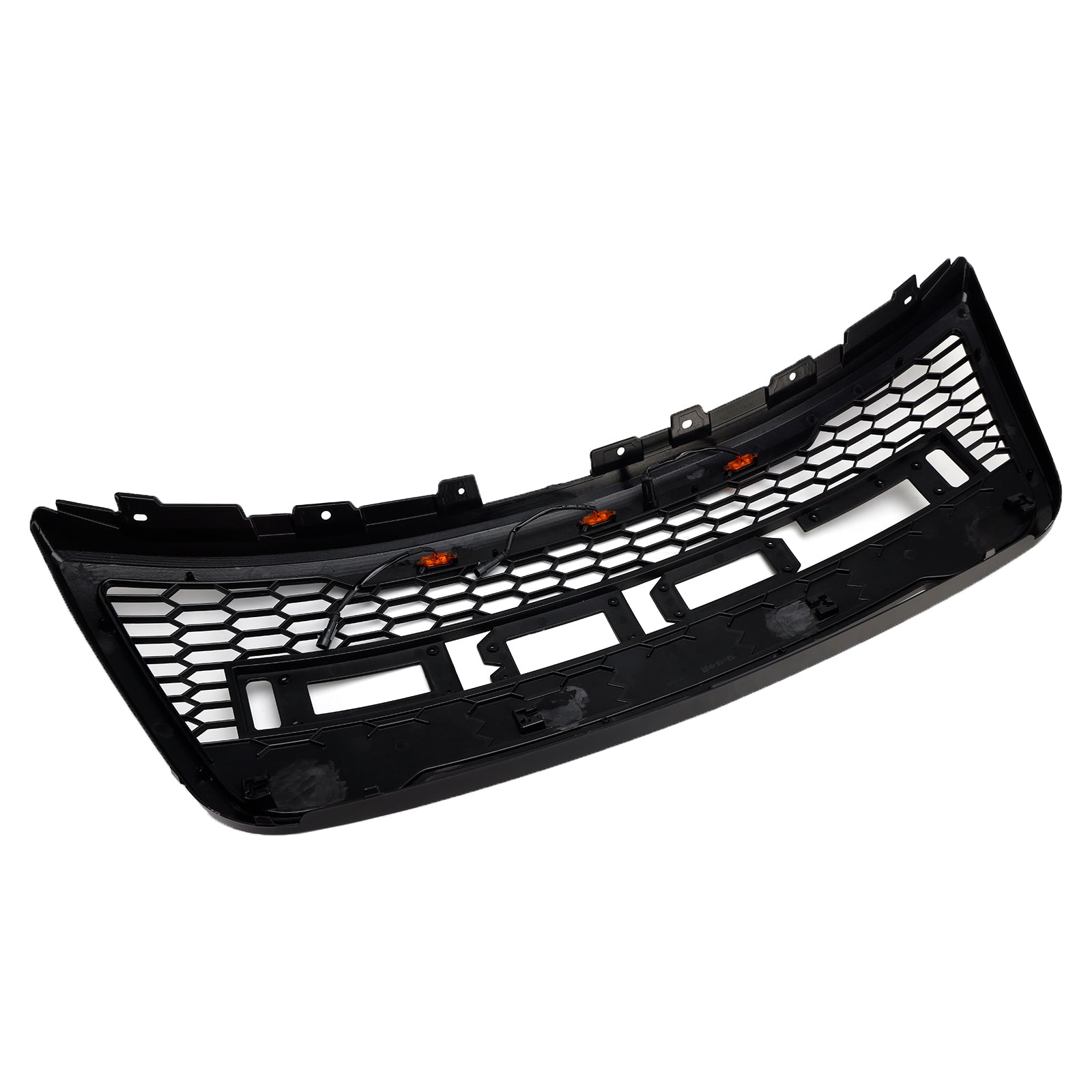 Rejilla de parachoques superior delantero compatible con Ford Explorer 2012-2015 con luces grises