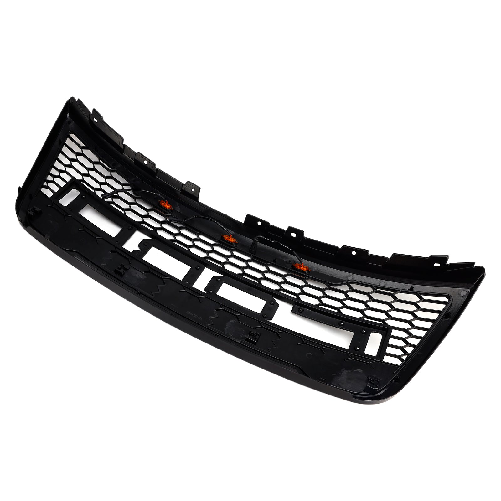 Rejilla de parachoques superior delantero compatible con Ford Explorer 2012-2015 con luces grises