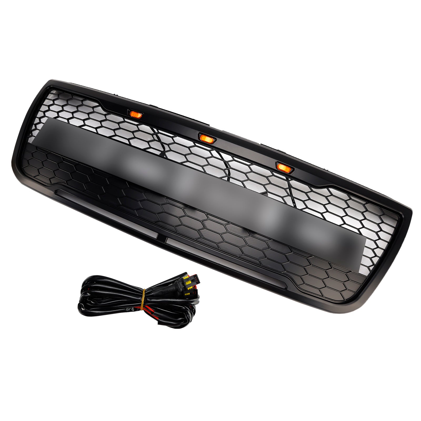 Rejilla de parachoques superior delantero compatible con Ford Explorer 2012-2015 con luces grises