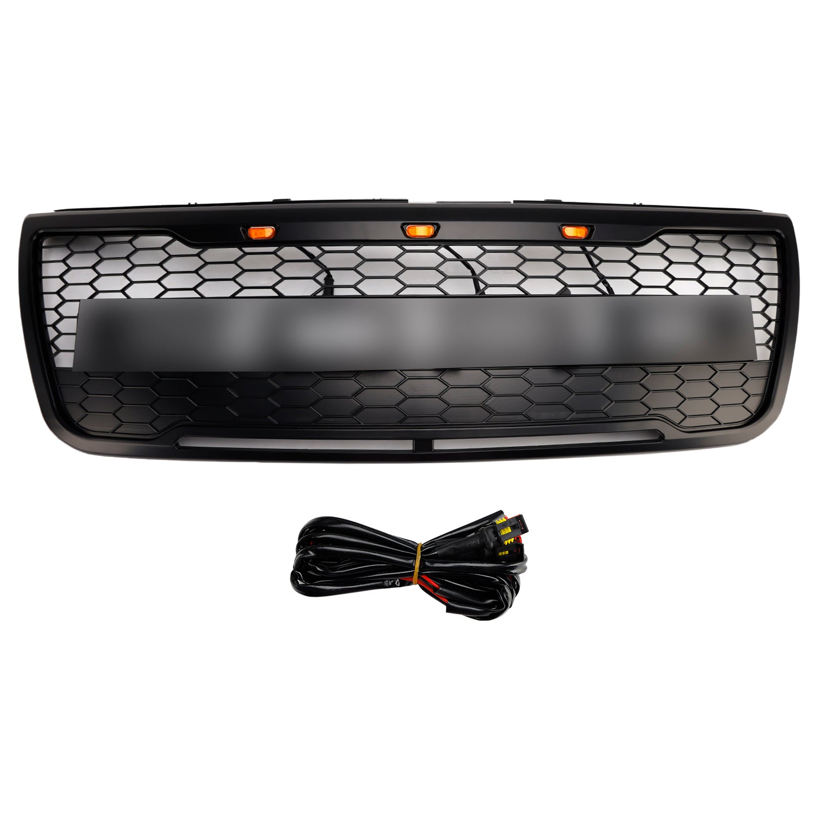 Rejilla de parachoques superior delantero compatible con Ford Explorer 2012-2015 con luces grises
