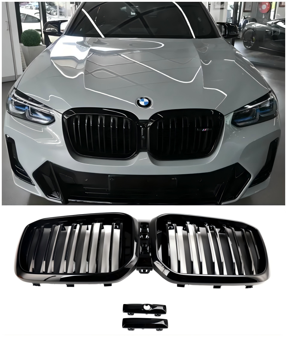 BMW X3 X4 G01 G02 2022 2023 Glanzend zwart Niergrille vooraan