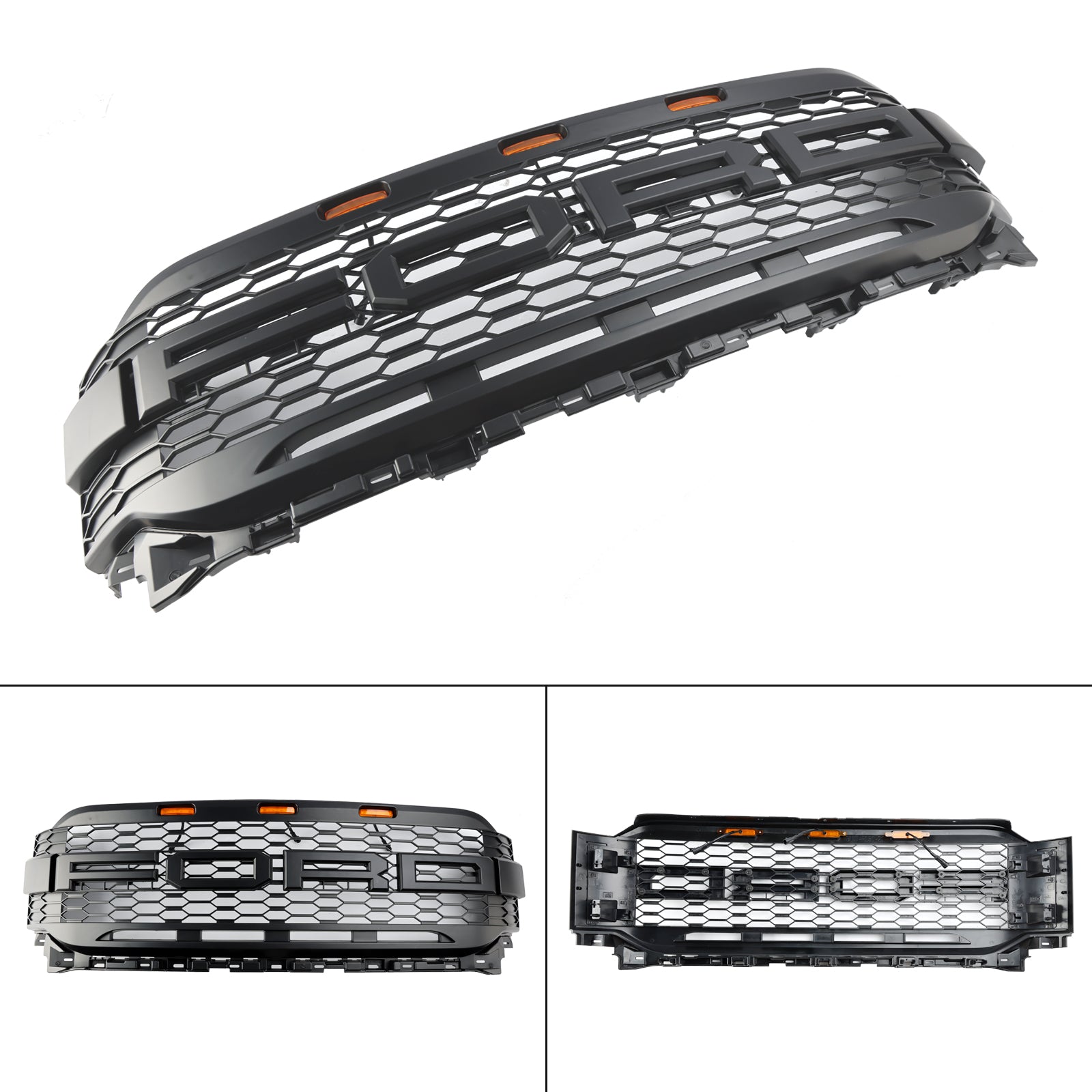 2021 2022 2023 Ford F150 Raptor med LED-ersättnings-ABS främre stötfångargrill