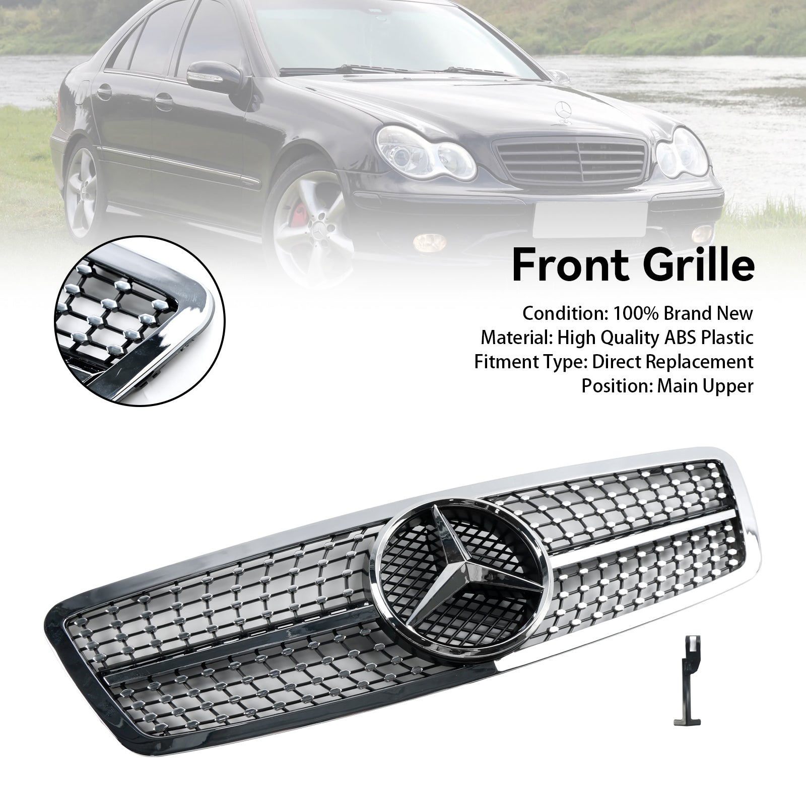 Mercedes uit 2001-2007 W203 C230 C320 C240 Voorbumper Nier Grille Grille