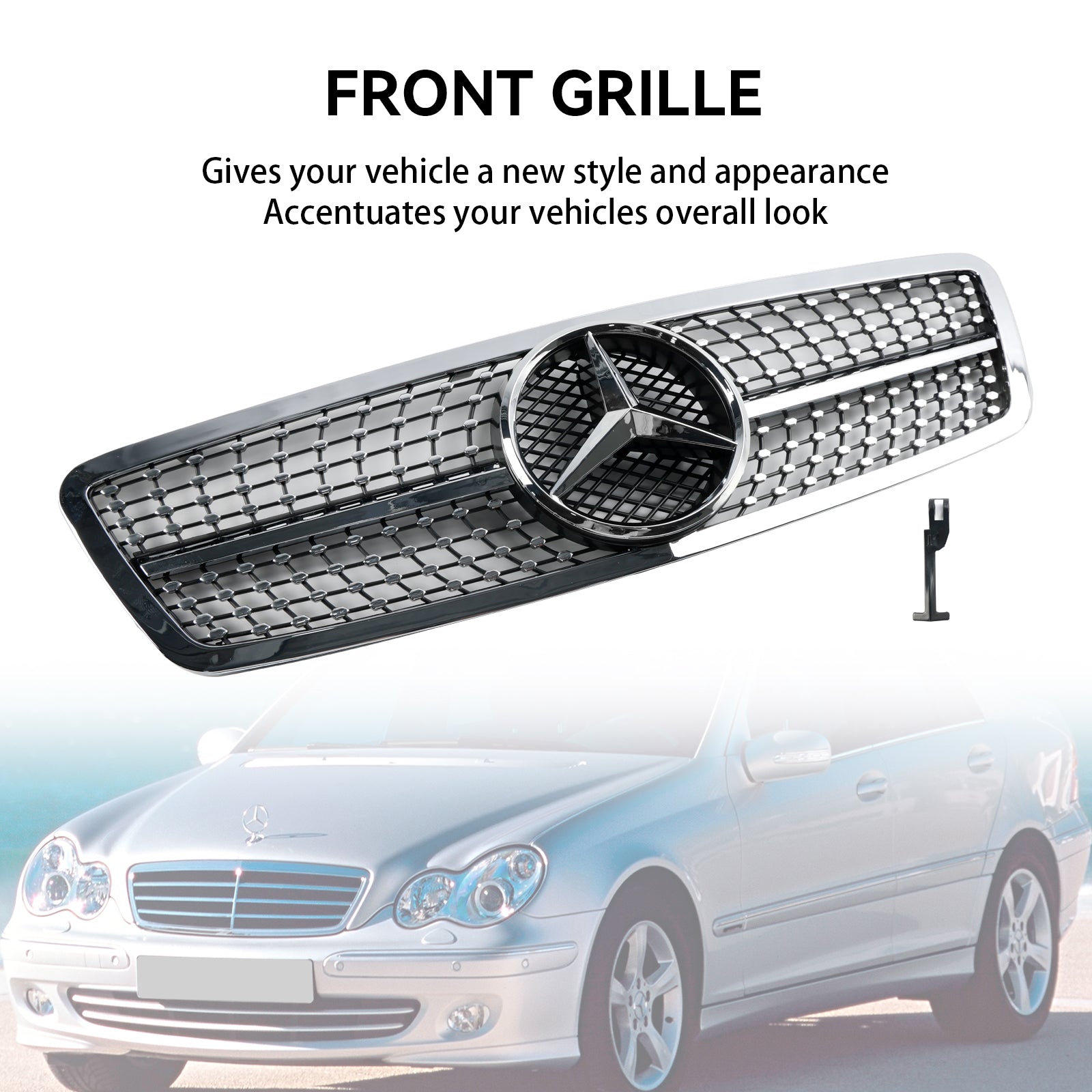 Mercedes uit 2001-2007 W203 C230 C320 C240 Voorbumper Nier Grille Grille