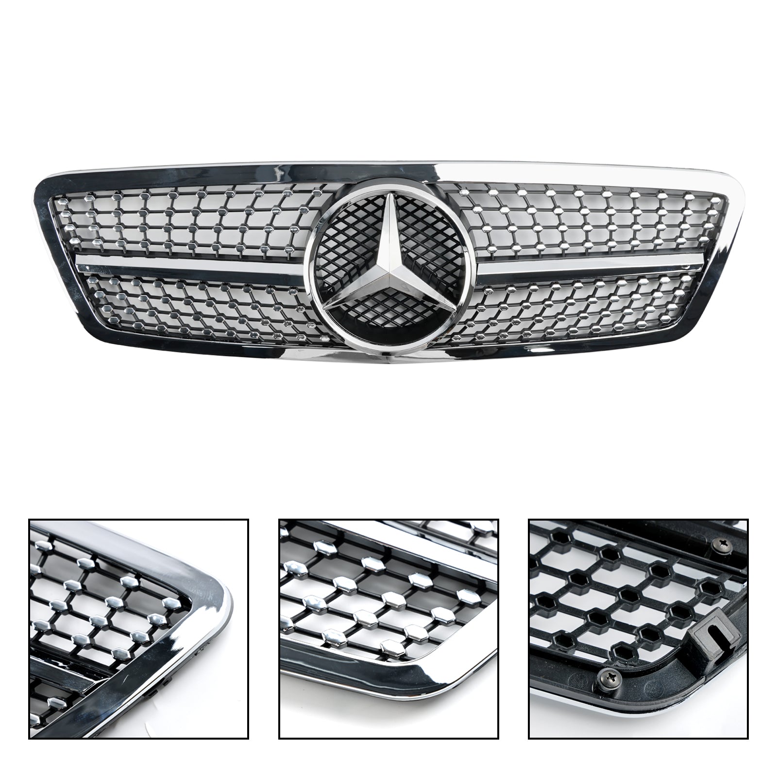 2001 2002 2003 2004 2005 2006 2007 Mercedes W203 C230 C320 C240 Front Bumper Kidney Grille Grill