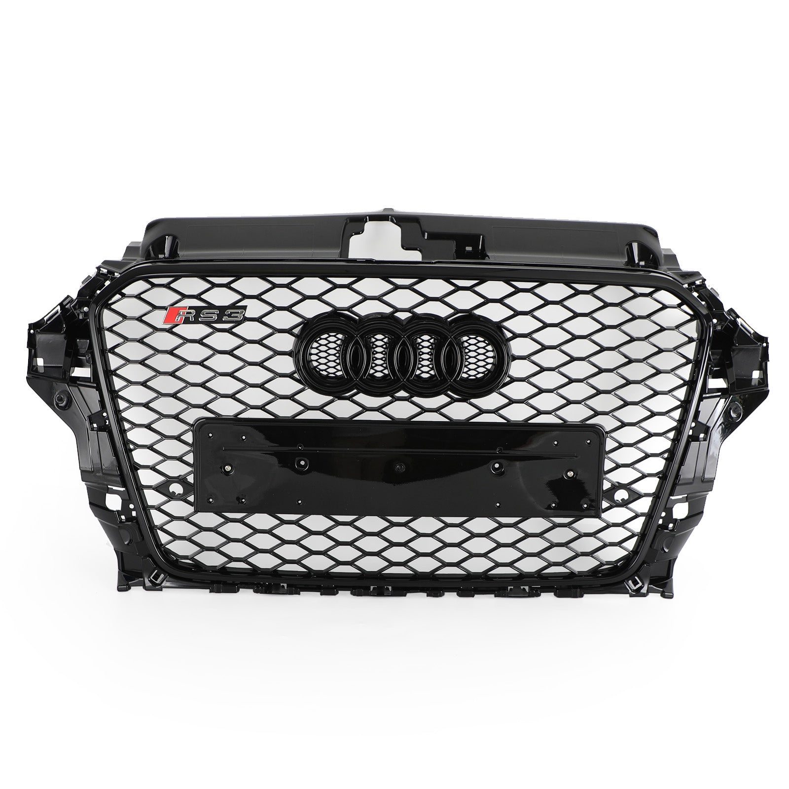 2013-2016 Audi A3 S3 RS3 Style Front Hood Honeycomb Bumper Grille Grill Black
