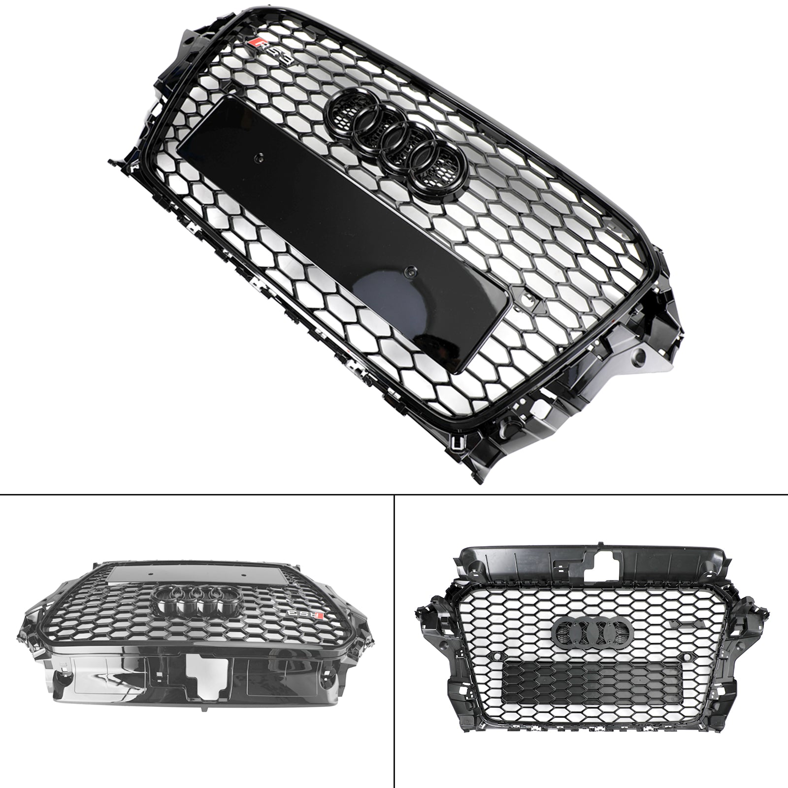 2013-2016 Audi A3 S3 RS3 v štýle prednej kapucne HOOWCOUB BUMPER GRILLE GRILL BLACK
