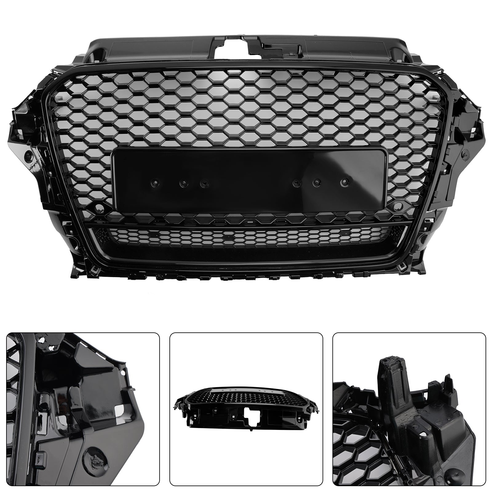2013 2014 2015 2016 Audi A3 S3 W/Quattro RS3 Style Front Honeycomb Bumper Grill