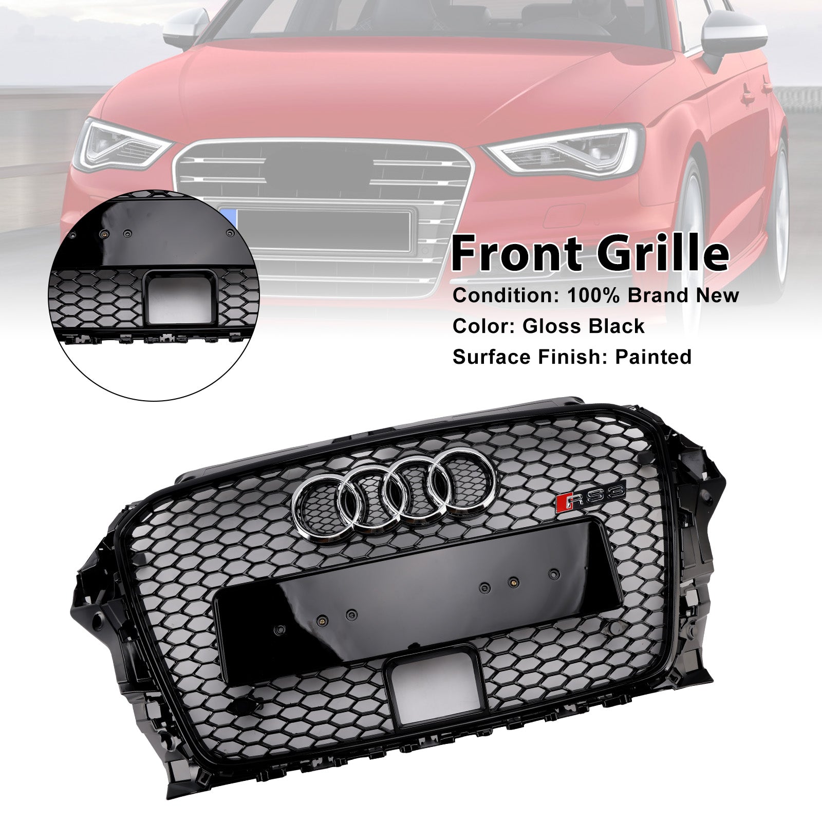 AUDI A3 S3 2013-2016 avec grille de pare-chocs avant ACC RS3