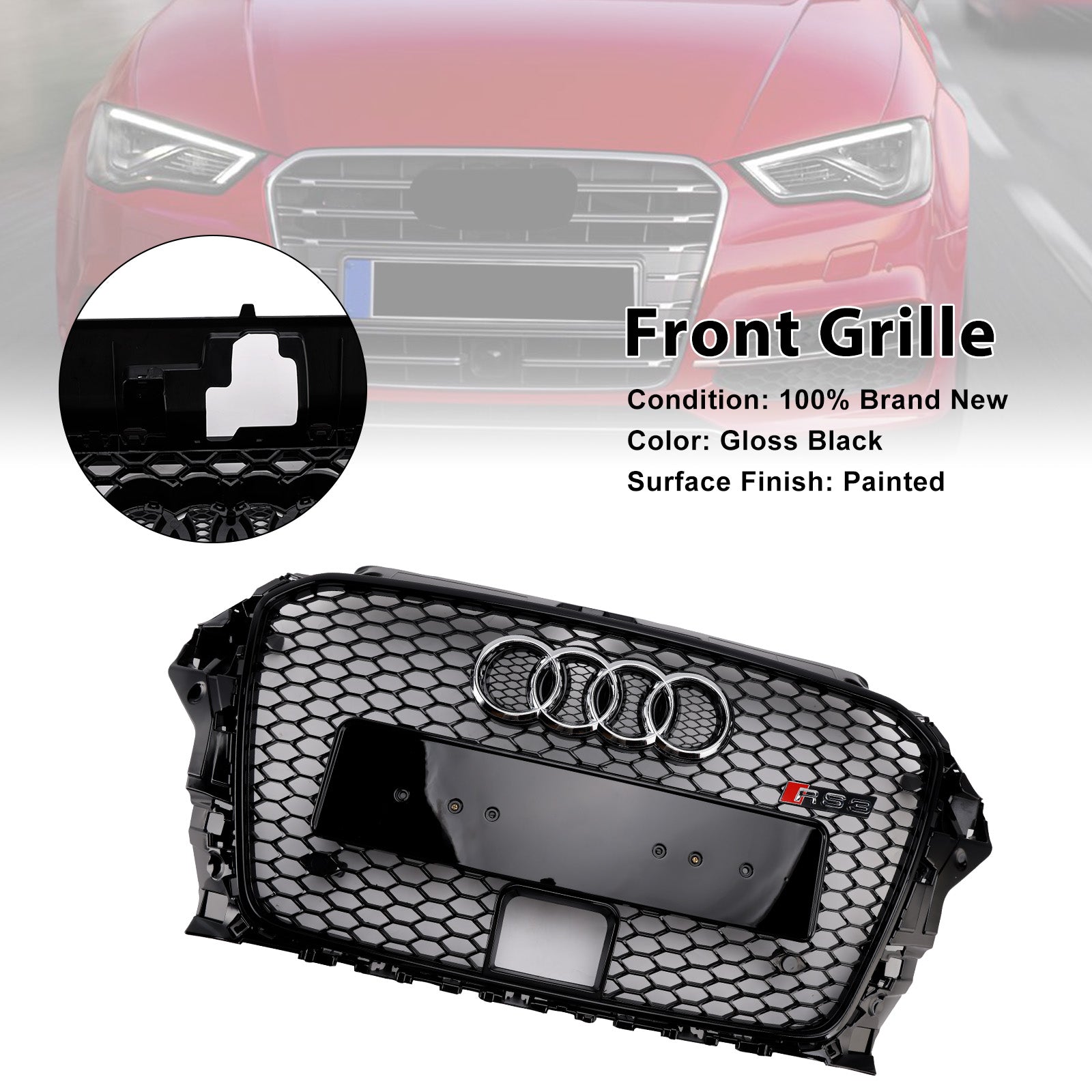 AUDI A3 S3 2013-2016 avec grille de pare-chocs avant ACC RS3