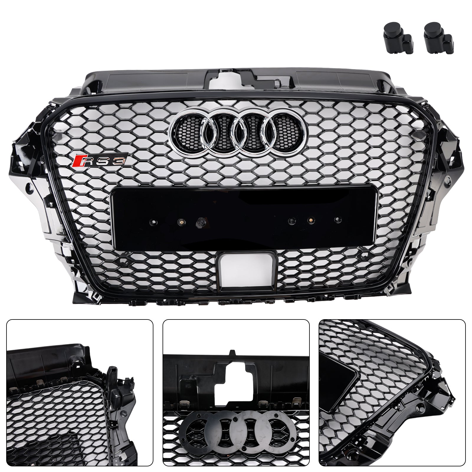 2013-2016 Audi A3 8V1/Sline/S3 met ACC RS3-stijl voorbumpergrille
