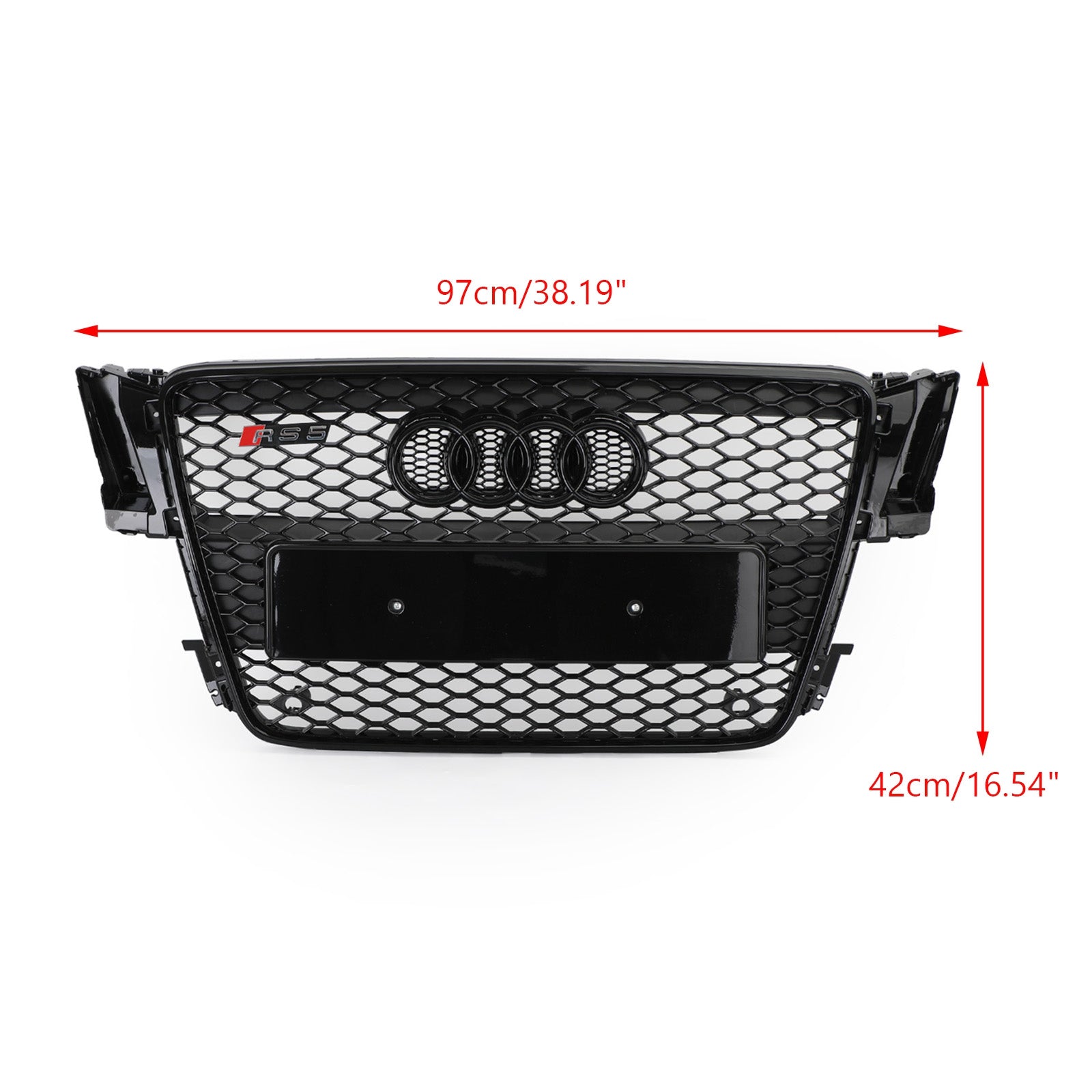 2008-2012 Audi A5 S5 B8 RS5 Style Hood Henycomb Sport Mesh Grill Grill