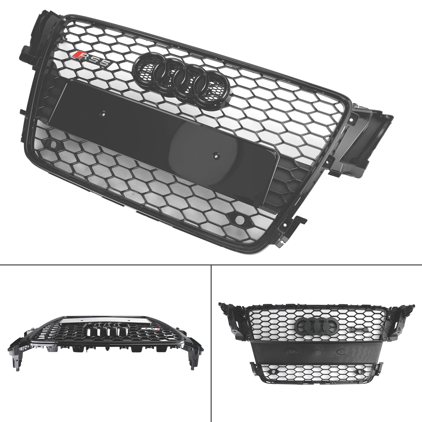 2008-2012 Audi A5 S5 B8 RS5 Style Hood Henycomb Sport Mesh Grill Grille