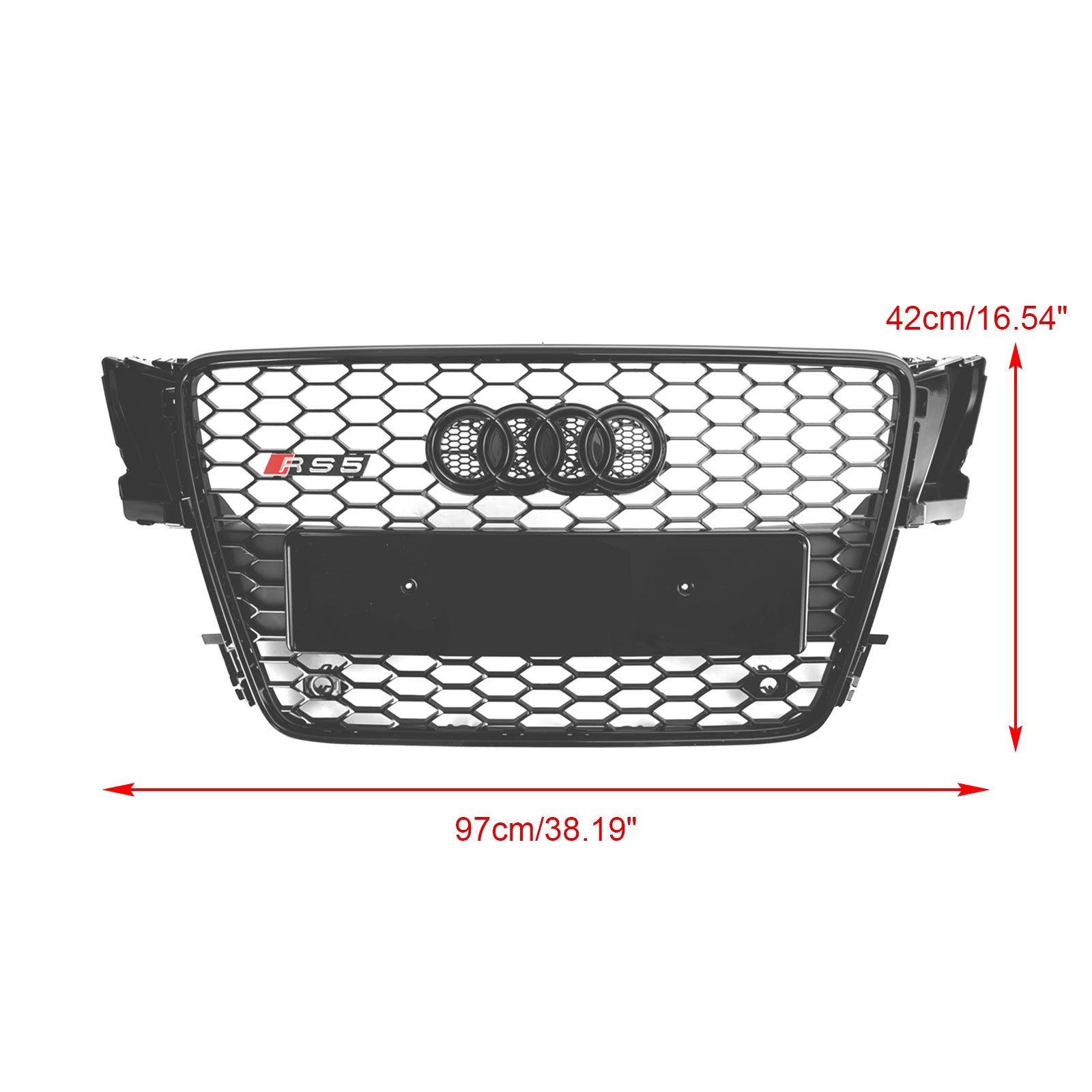 2008-2012 Audi A5 S5 B8 RS5 Style Hood Henycomb Sport Mesh Grill Grille
