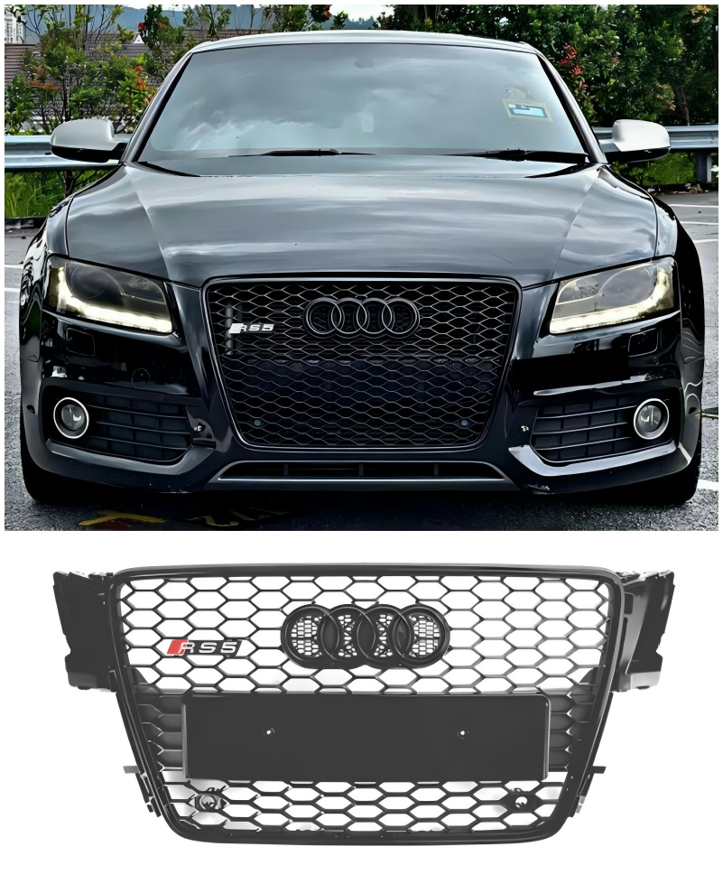 2008-2012 AUDI A5 S5 B8 RS5 Style Hood Henycomb Sport mesh Grill Grille