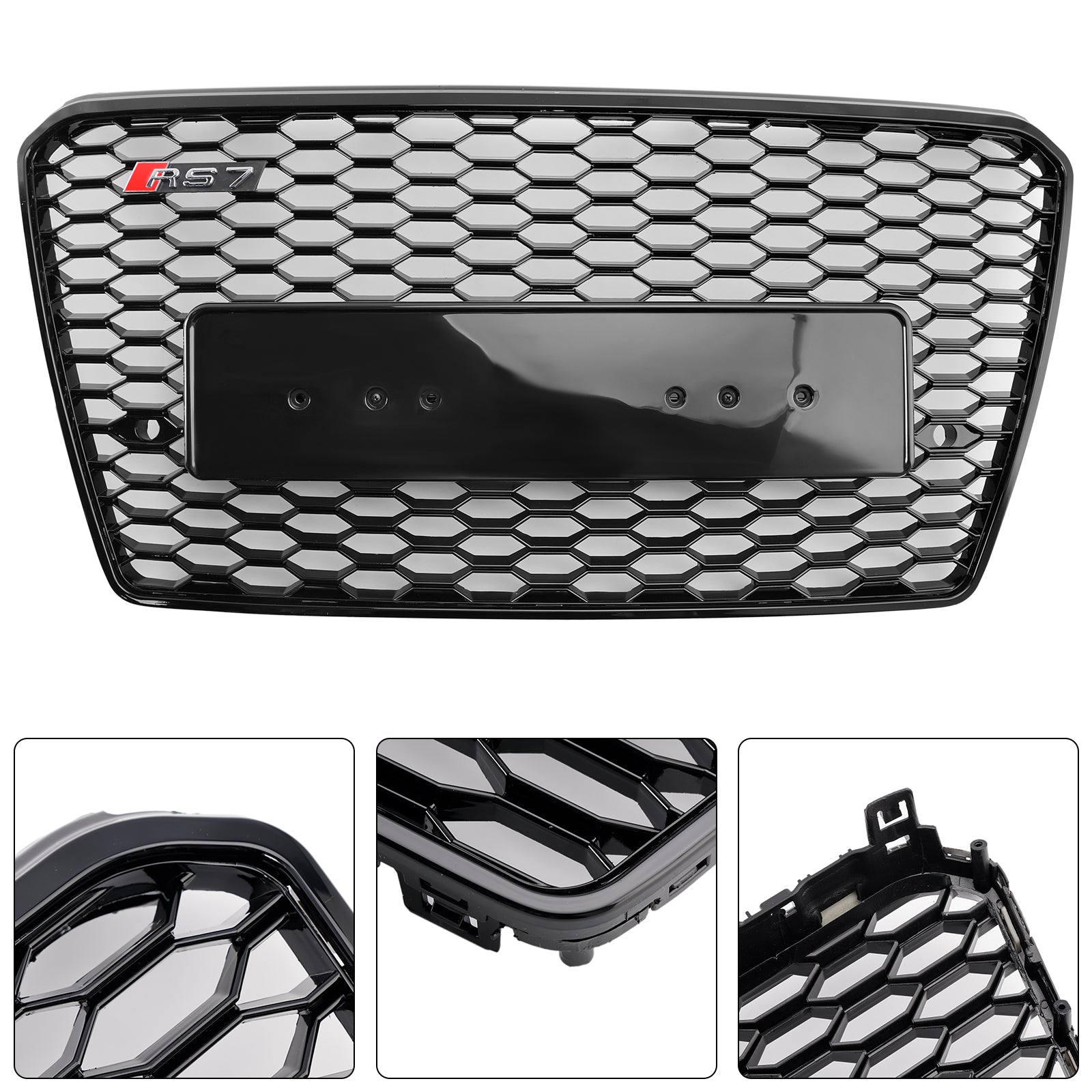 2012-2015 Audi A7 S7 Pré-Facelift RS7 Style Honeycomb Sport Mesh Hex Grill Grille