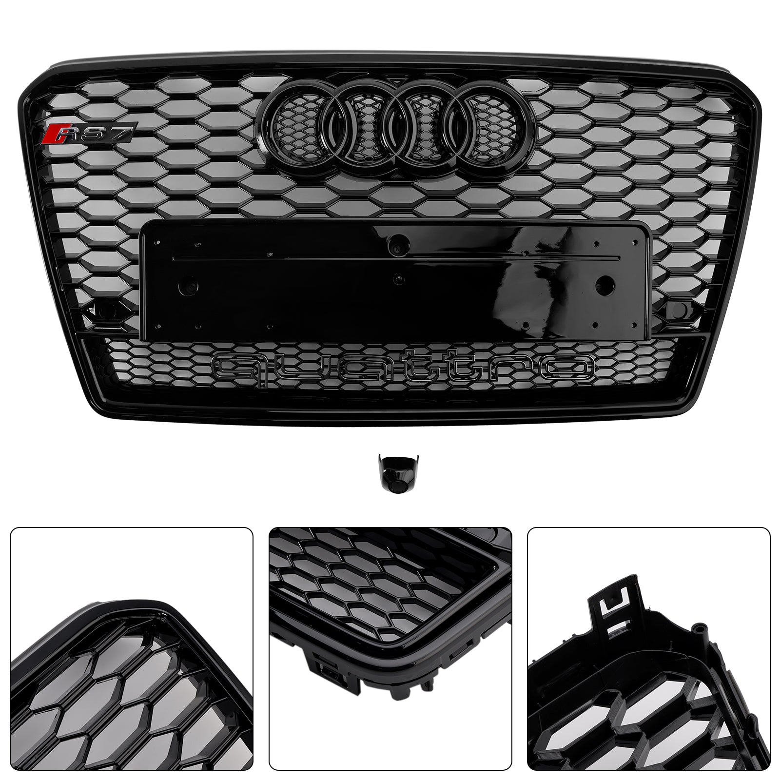 Audi A7/S7 2012-2015 RS7 Style Honeycomb Mesh Front Grille Grill Black