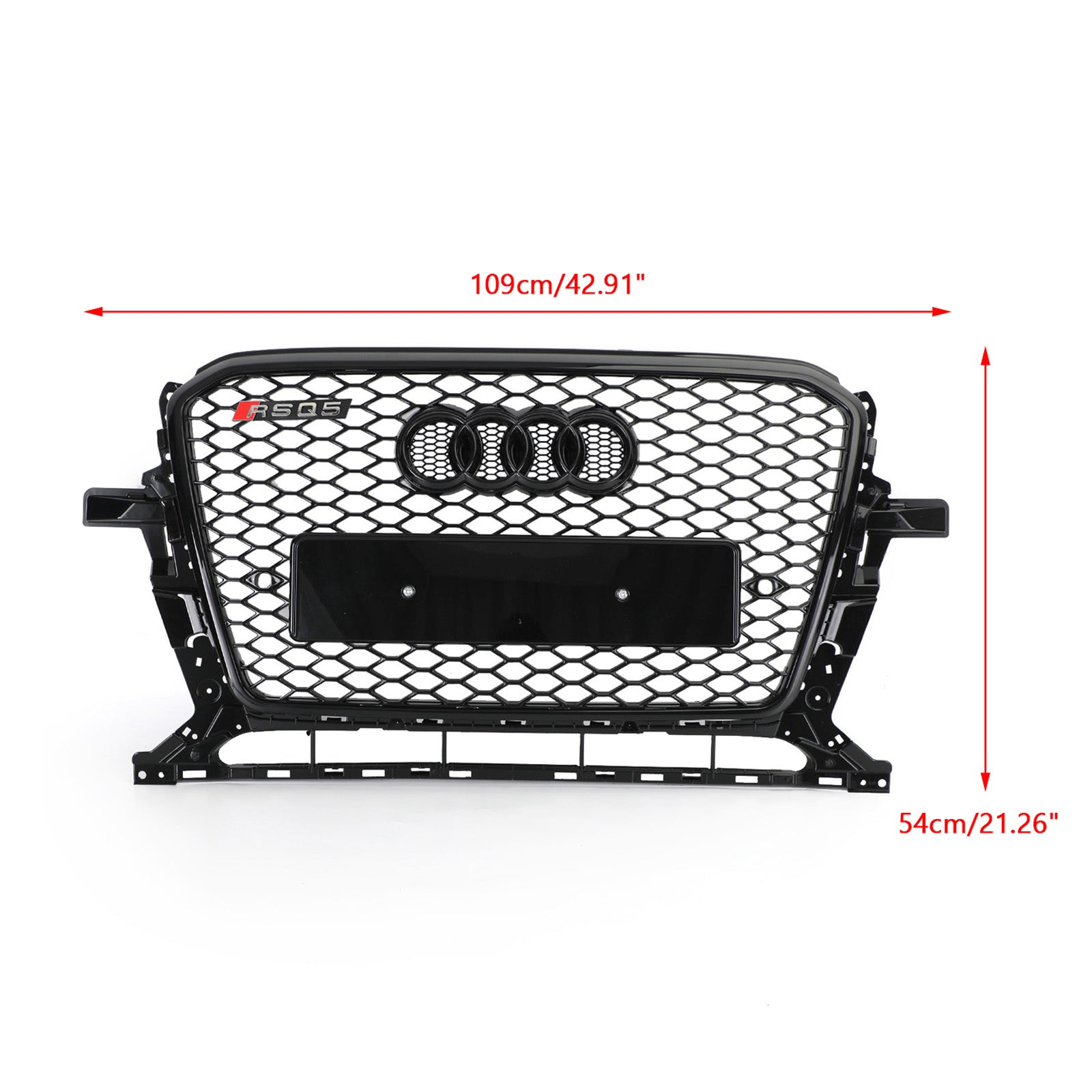 2013 2014 2015 2016 2017 Audi Q5 RSQ5 Stijl Honingraat Mesh Sport Hex Grill Glanzend Zwart