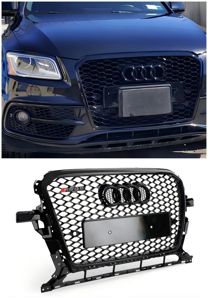 2013 2014 2015 2016 2017 Audi Q5 RSQ5 Stijl Honingraat Mesh Sport Hex Grill Glanzend Zwart