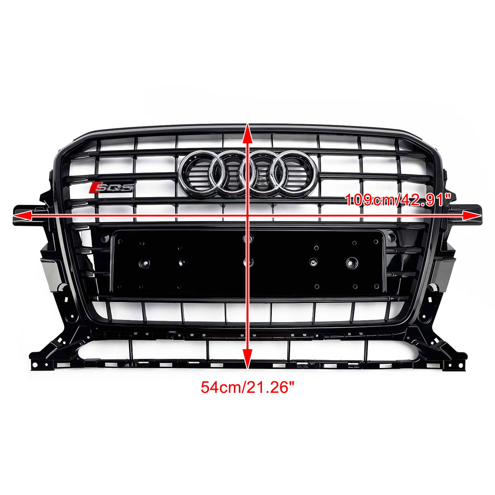 2013-2017 Audi Q5 SQ5 8R Svart RSQ5 Style Honeycomb Mesh Sport Hex Grill