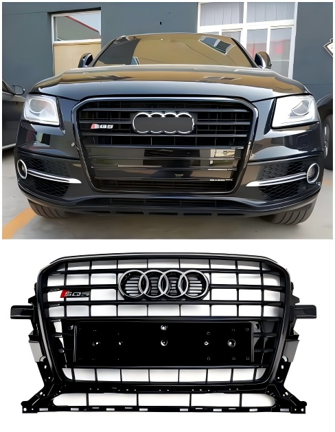 2013-2017 Audi Q5 SQ5 8R Svart RSQ5 Style Honeycomb Mesh Sport Hex Grill