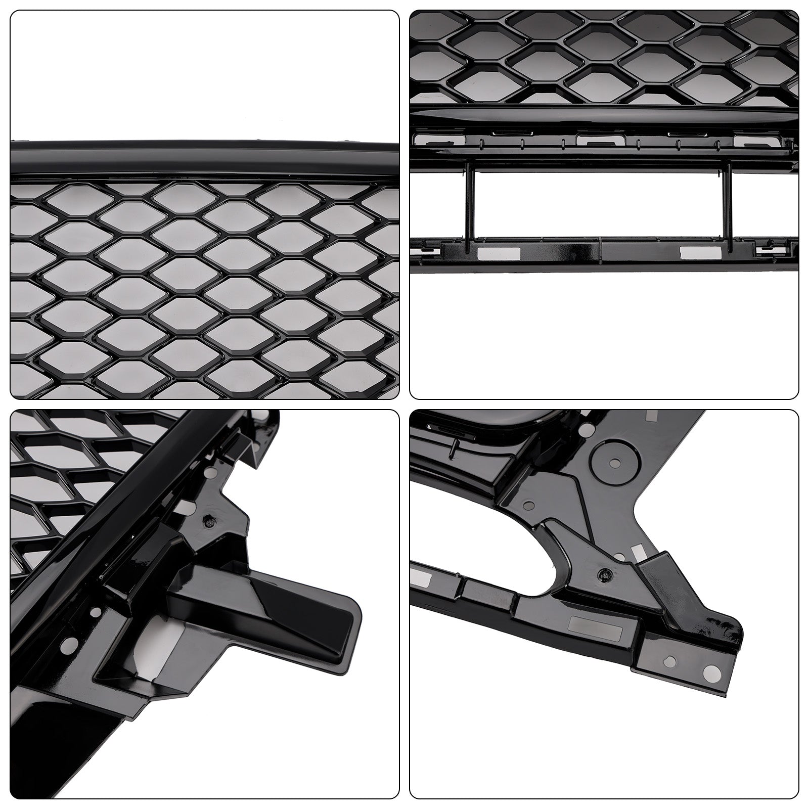 2013-2017 Audi Q5 SQ5 Gloss Black Front Honeycomb Bumper Grill Grill