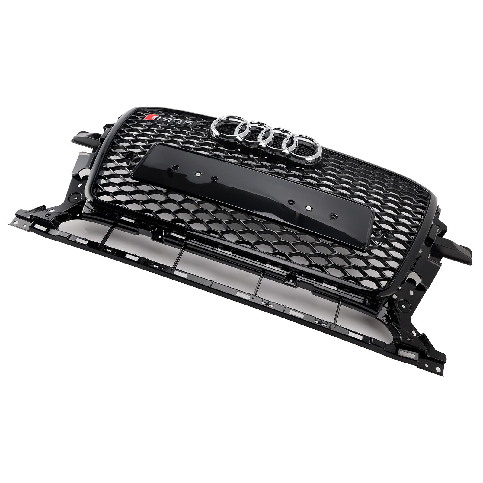 2013-2017 Audi Q5 SQ5 Parrilla de parachoques delantero en forma de panal, color negro brillante