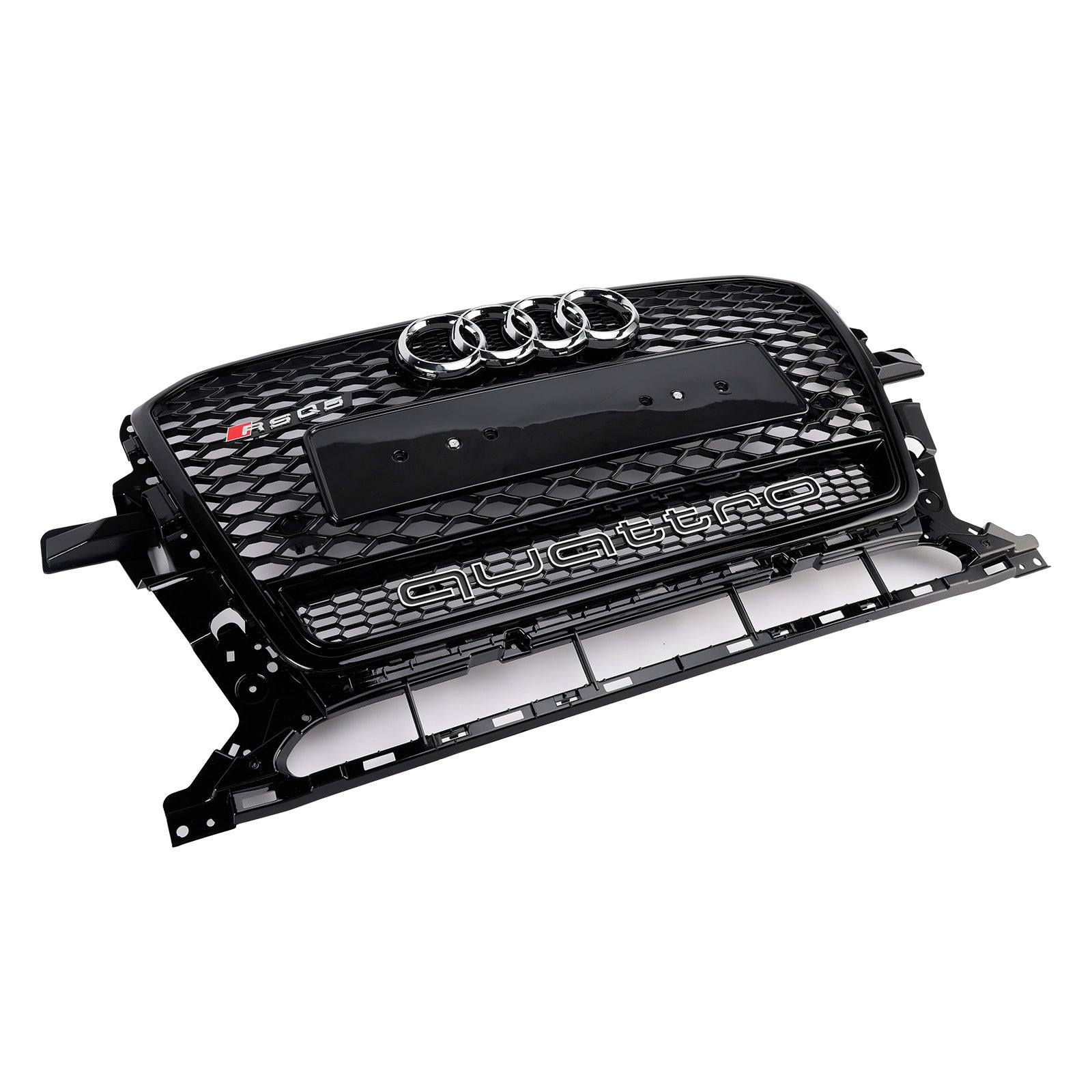 2013-2017 Audi Q5 Gloss Black Front Honeycomb Bumper Grille Grill