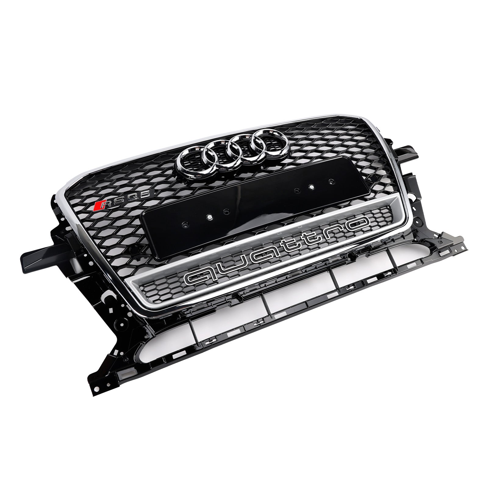 2013-2017 Audi Q5 Chrome/Black Front Honeycomb Pumper Grille Grill