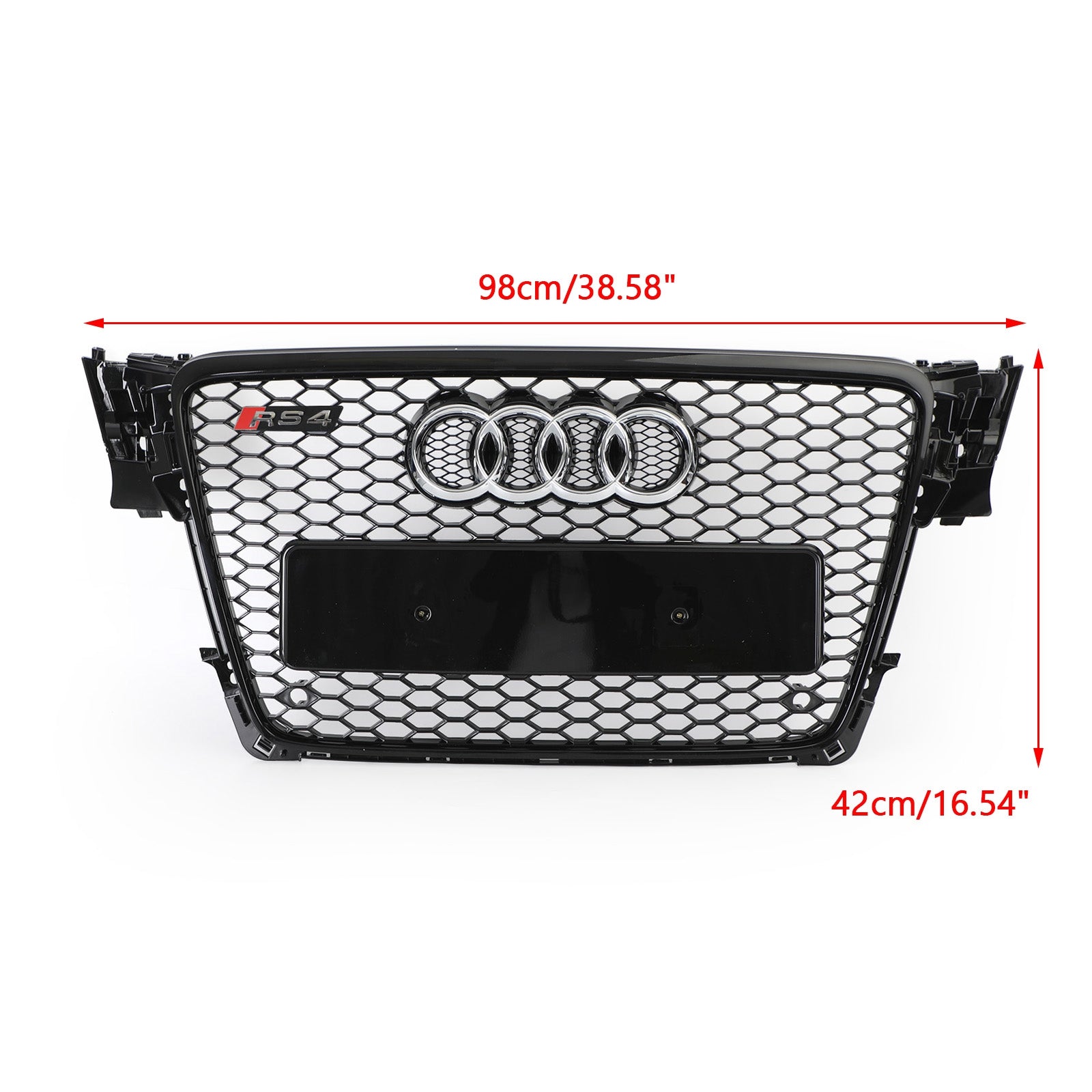 2009 2010 2011 2012 Audi A4/S4 B8 RS4 Style Honeycomb Sport Mesh Hex Grille Grill Black