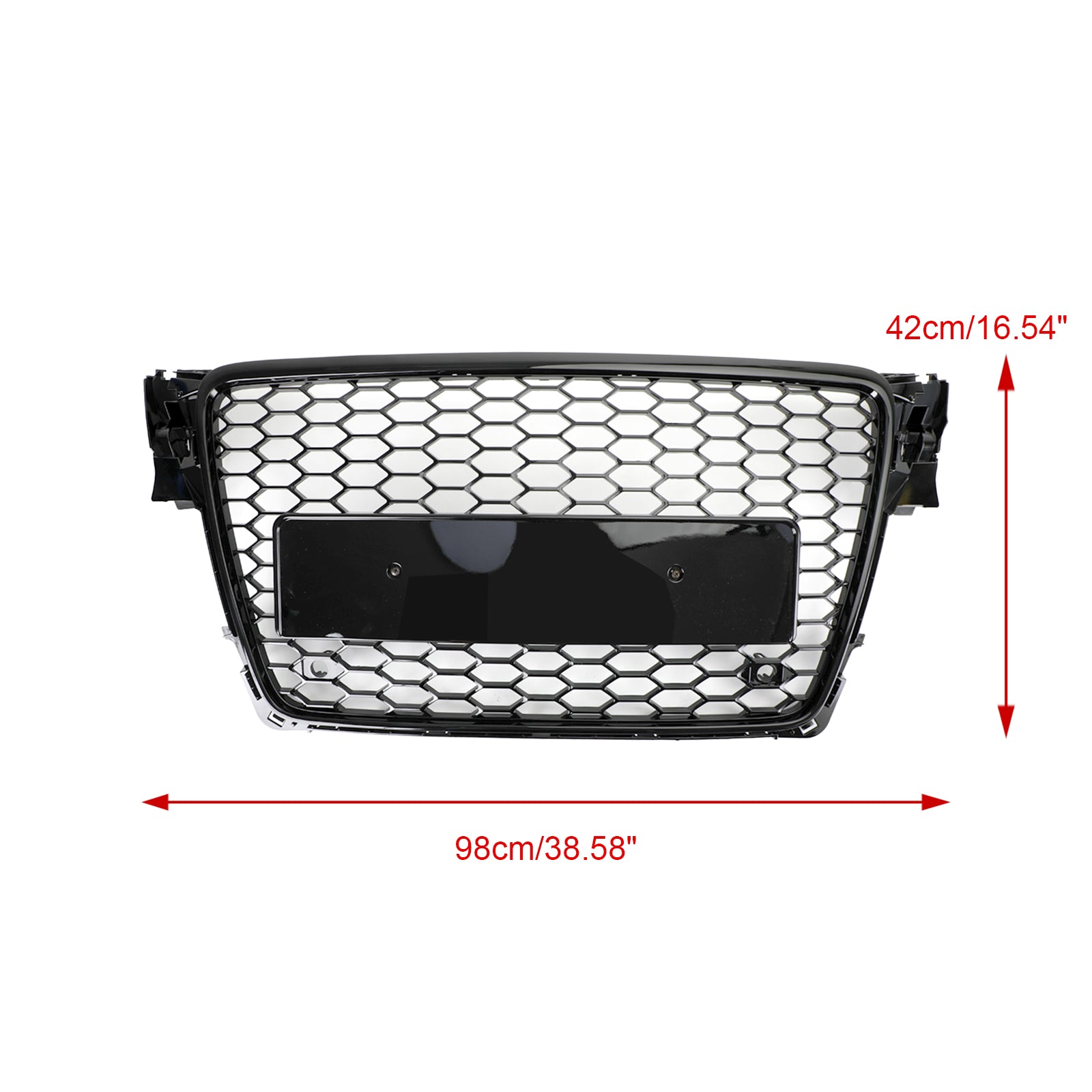 2009-2012 Audi A4 B8 RS4 Style Honeycomb Sport Mesh Hex Grille & Fog Light Open Vent Grill