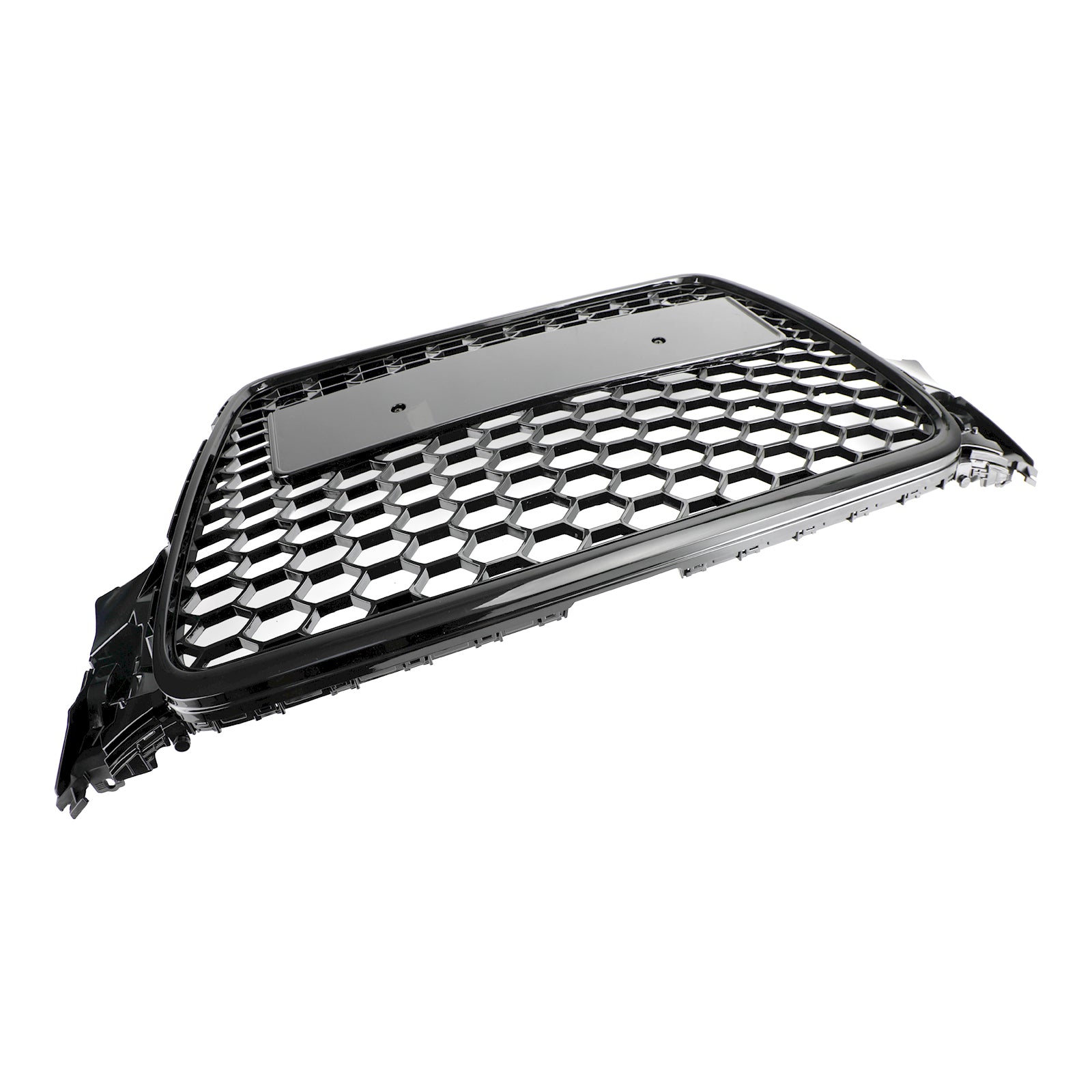 Grade hexagonal esportiva estilo colmeia Audi A4 B8 RS4 2009-2012 & Grade de ventilação aberta para farol de neblina em malha tipo favo de mel preto brilhante