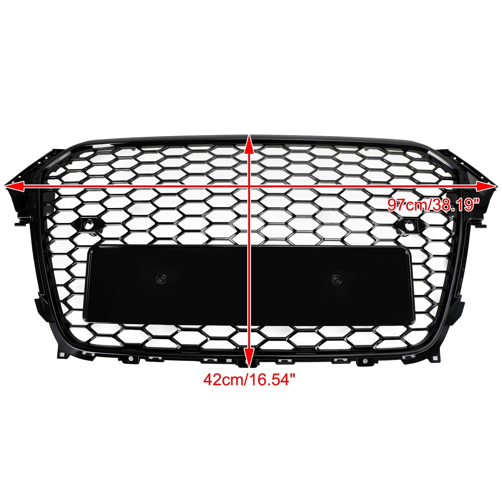 2013 2014 2015 2016 Audi A4 S4 B8.5 RS4 Stijl Mesh Voorbumper Grille Grill Glanzend Zwart