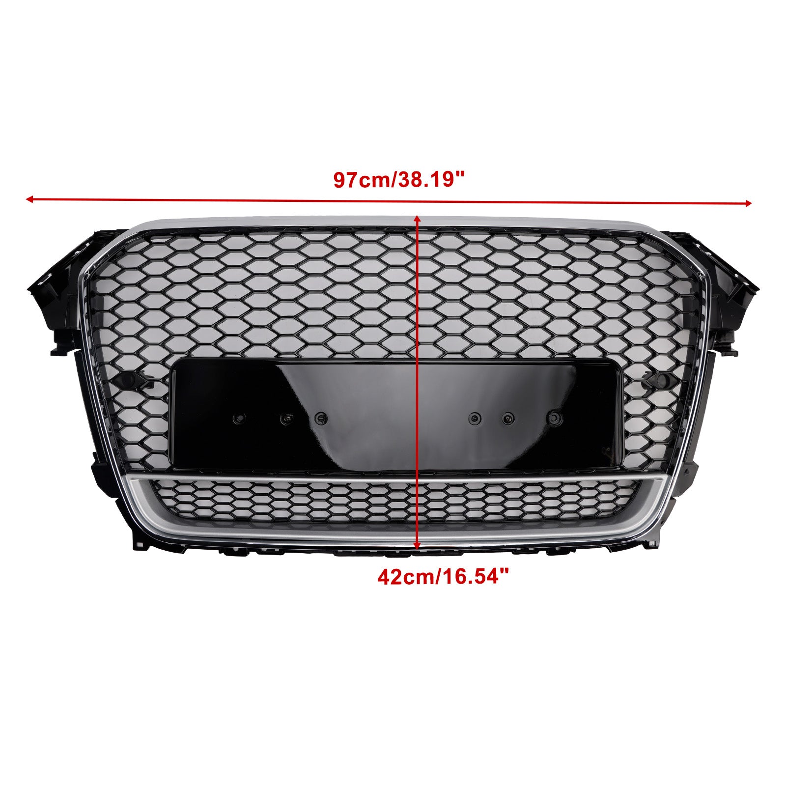 RS4 Style Front Bumper Grille Grill Fit Audi A4 S4 B8.5 2013-2016 com Quattro
