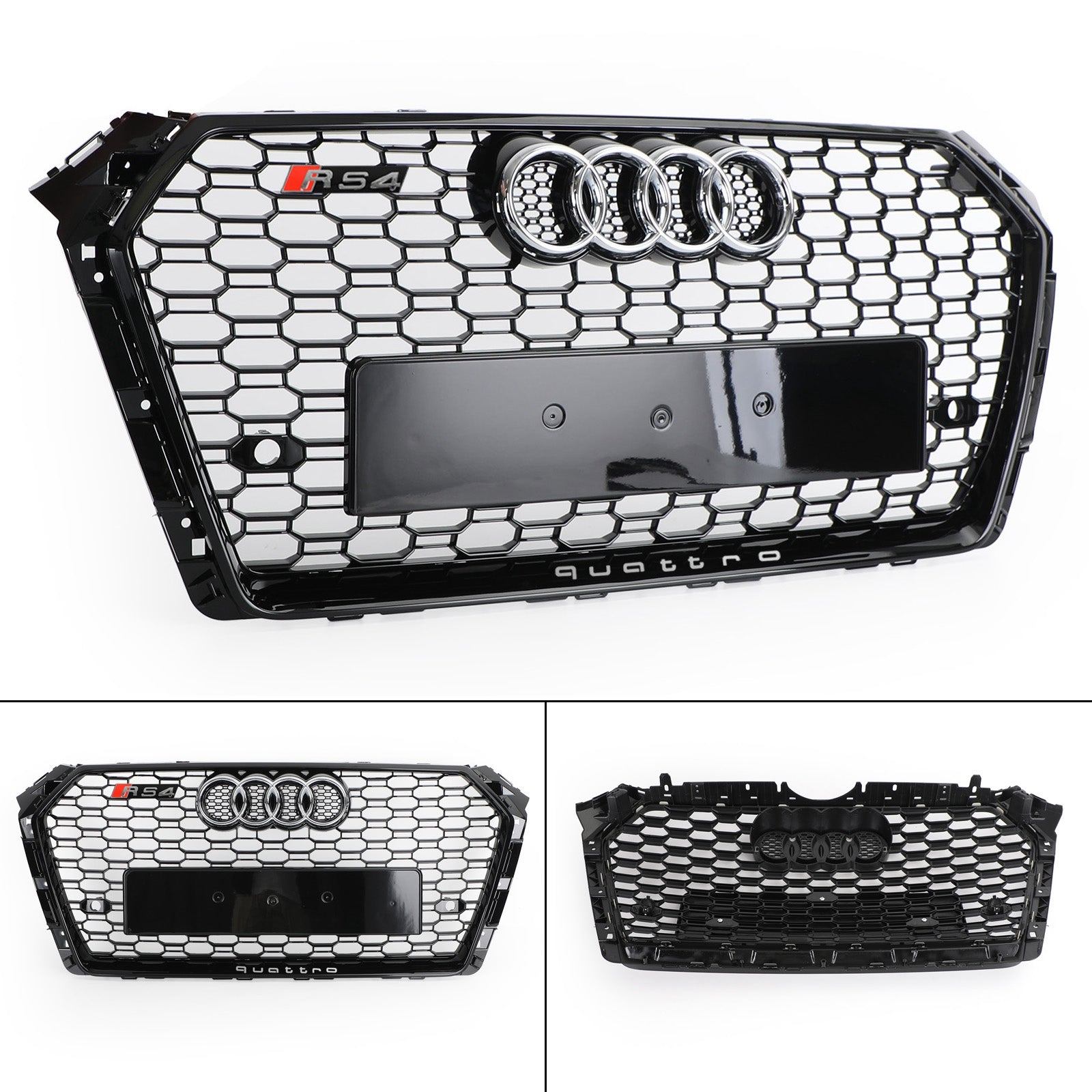 RS4 Style 2017 2018 Audi A4/S4 B9 Griglia a nido d'ape esagonale nera