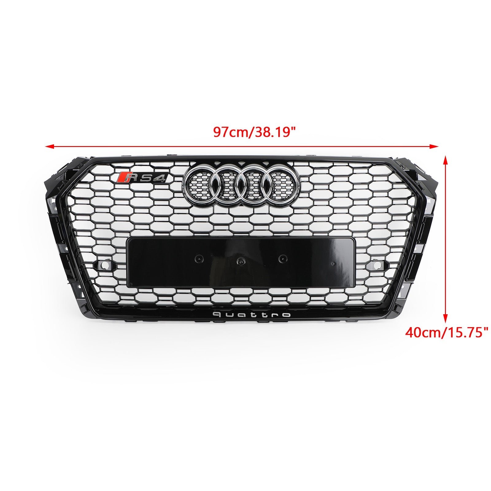 RS4 Style 2017 2018 Audi A4/S4 B9 Griglia a nido d'ape esagonale nera