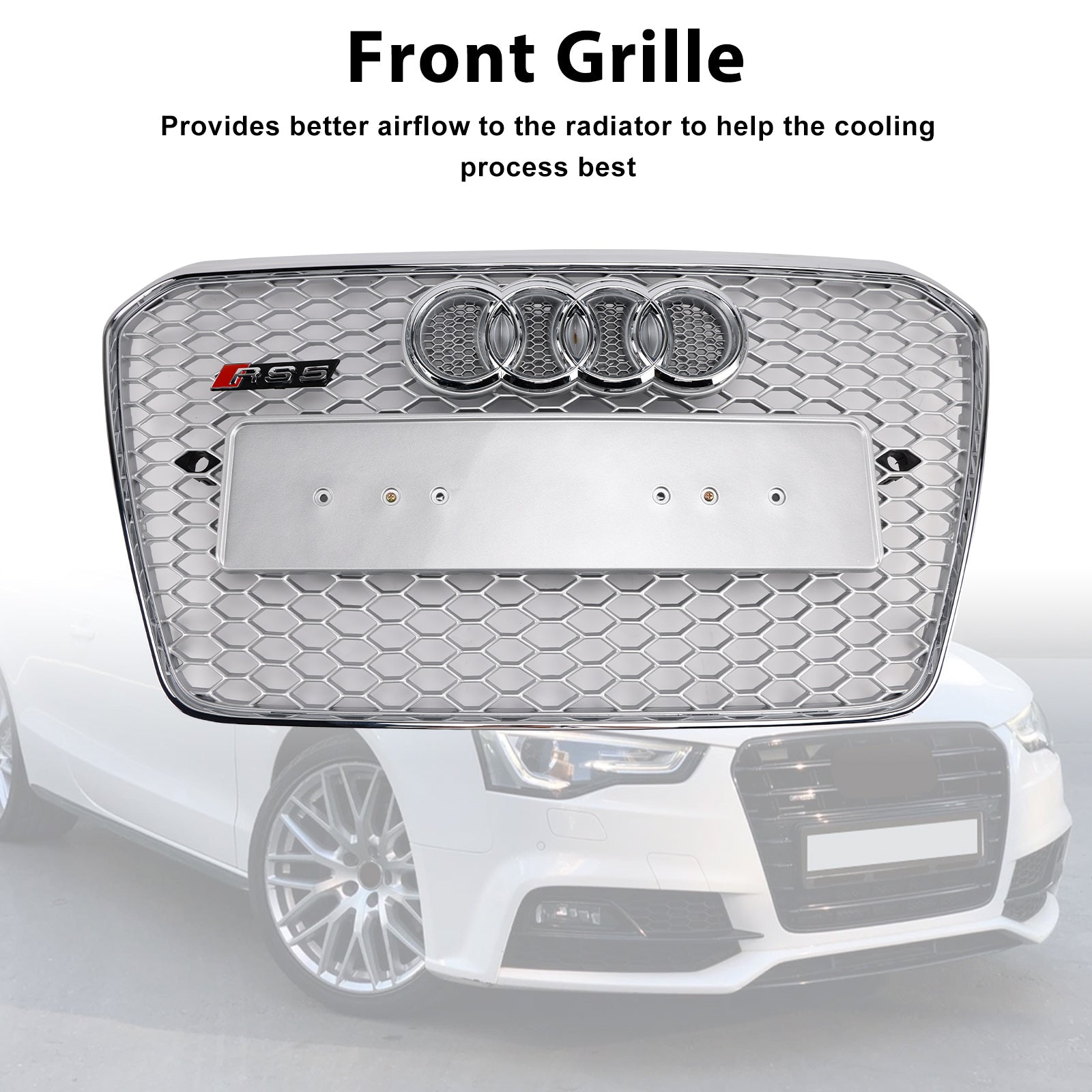 2013-2016 Audi A5 S5 B8.5 Grille de calandre de pare-chocs avant de style RS5