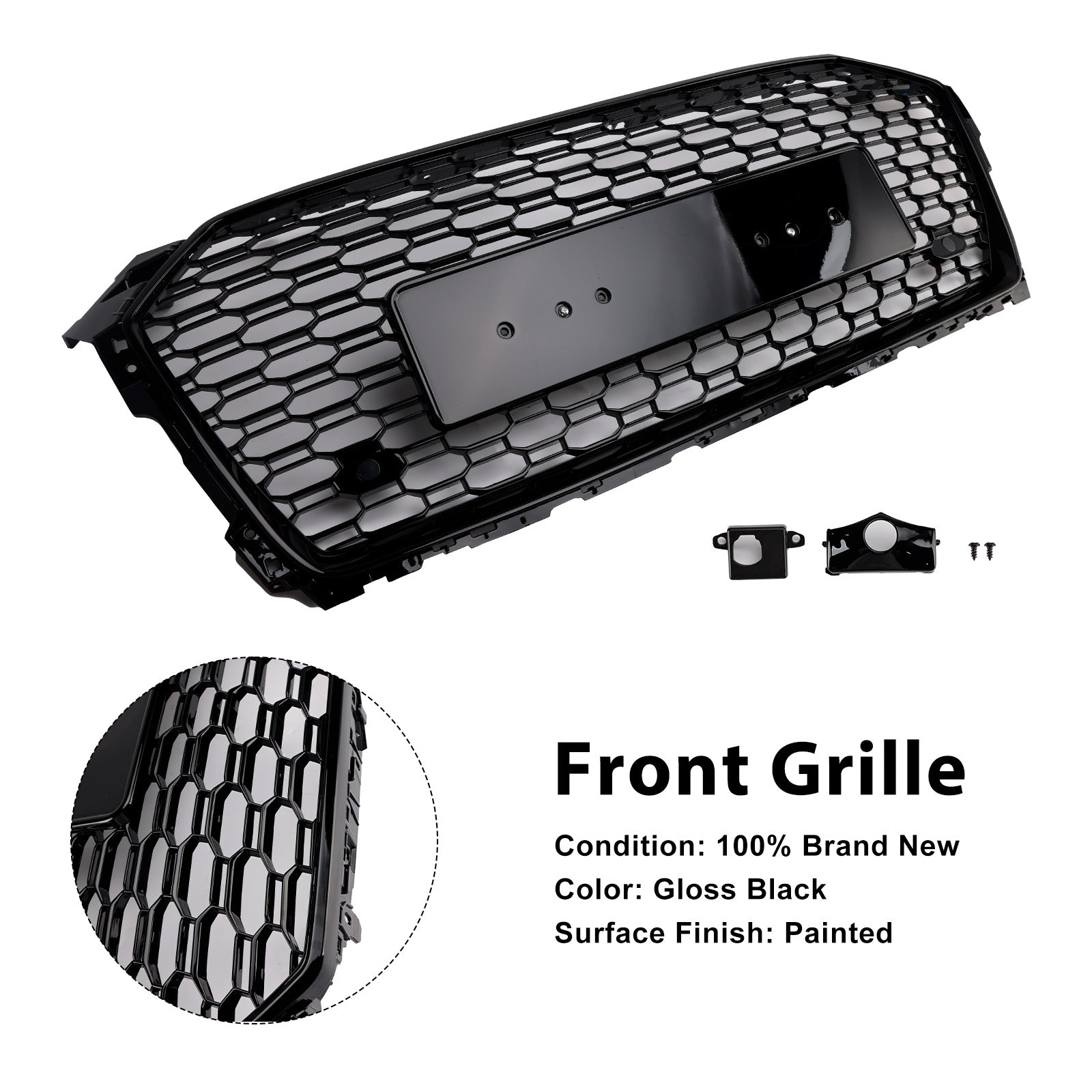 Calandre avant en nid d'abeille style sport Audi A5 S5 B9 RS5 2017-2019 8W6853651ABFUQ