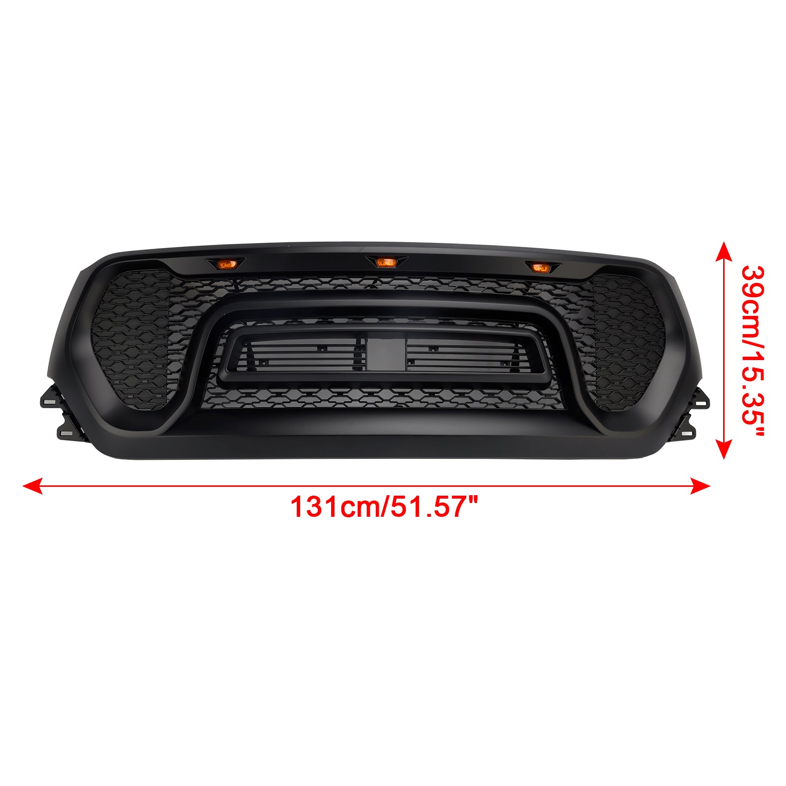 2019-2024 Dodge Ram 1500 Black Front Honeycomb Upper Hood Grille Grill
