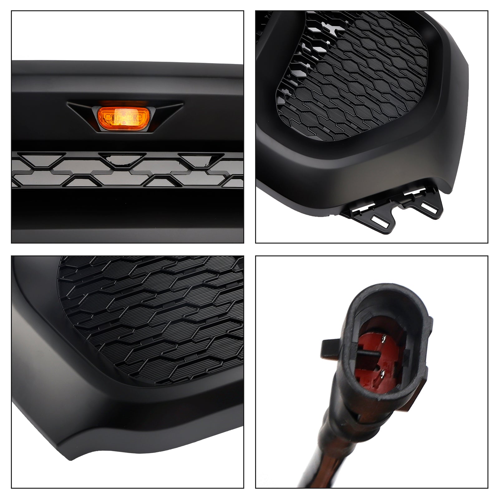 2019-2024 Dodge Ram 1500 Black Front Honeycomb Upper Hood Grille Grill