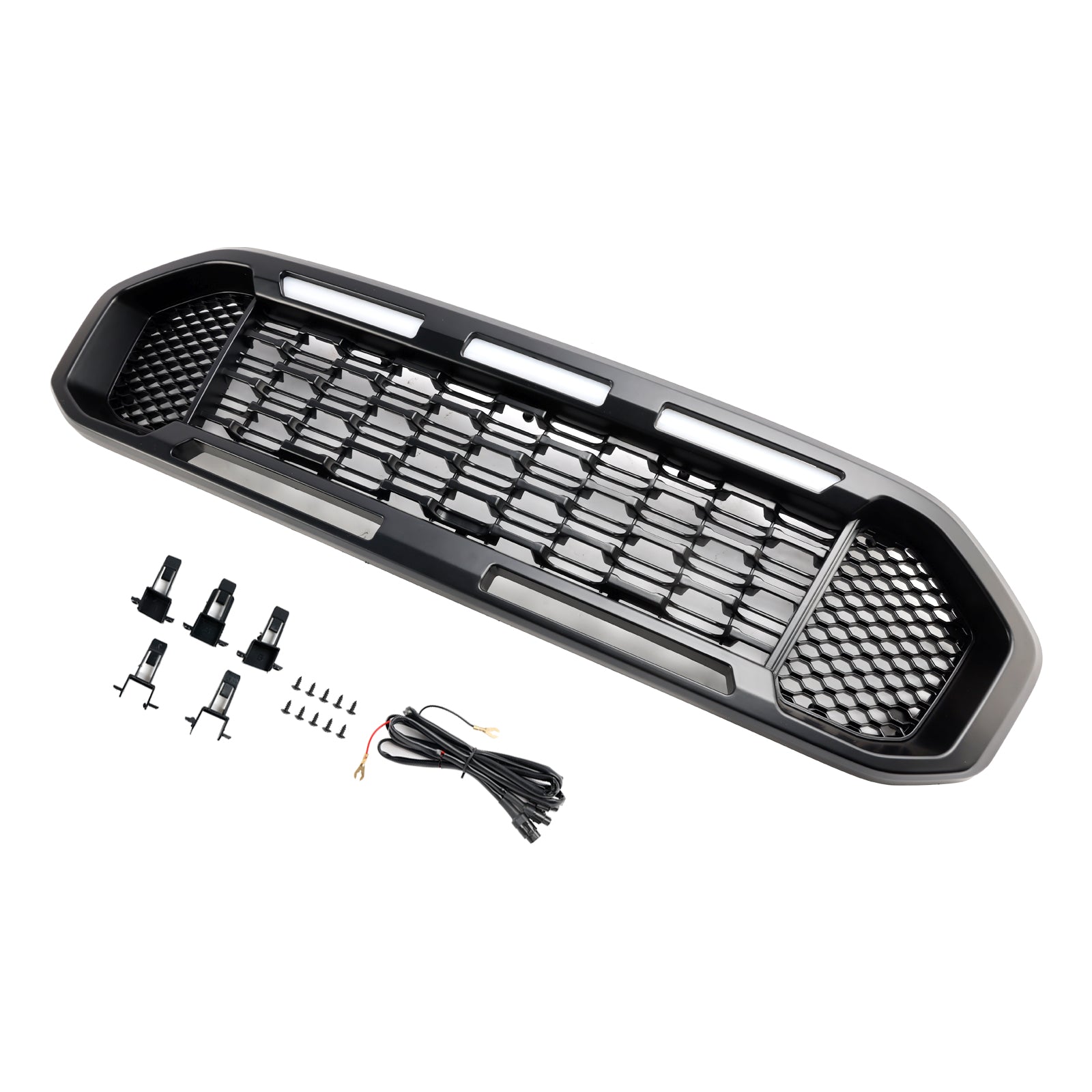 2019-2023 Ford Ranger T8 zwarte voorbumpergrille met LED-licht